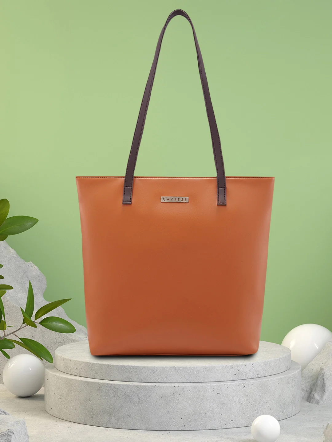 Caprese Rayn Medium Tan Tote Bag - Image 13