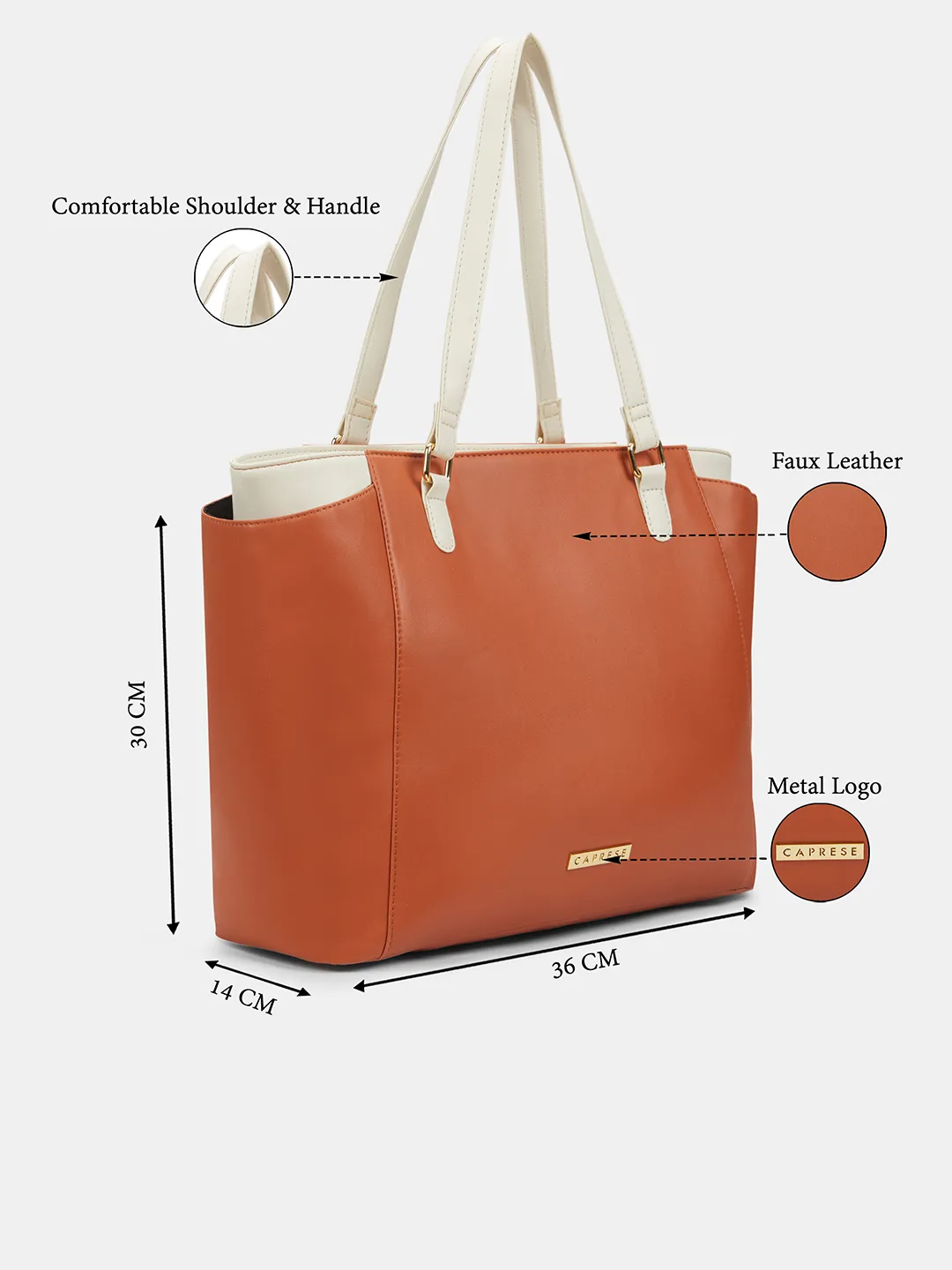 Caprese  Regina Large Tan Tote Bag - Image 8