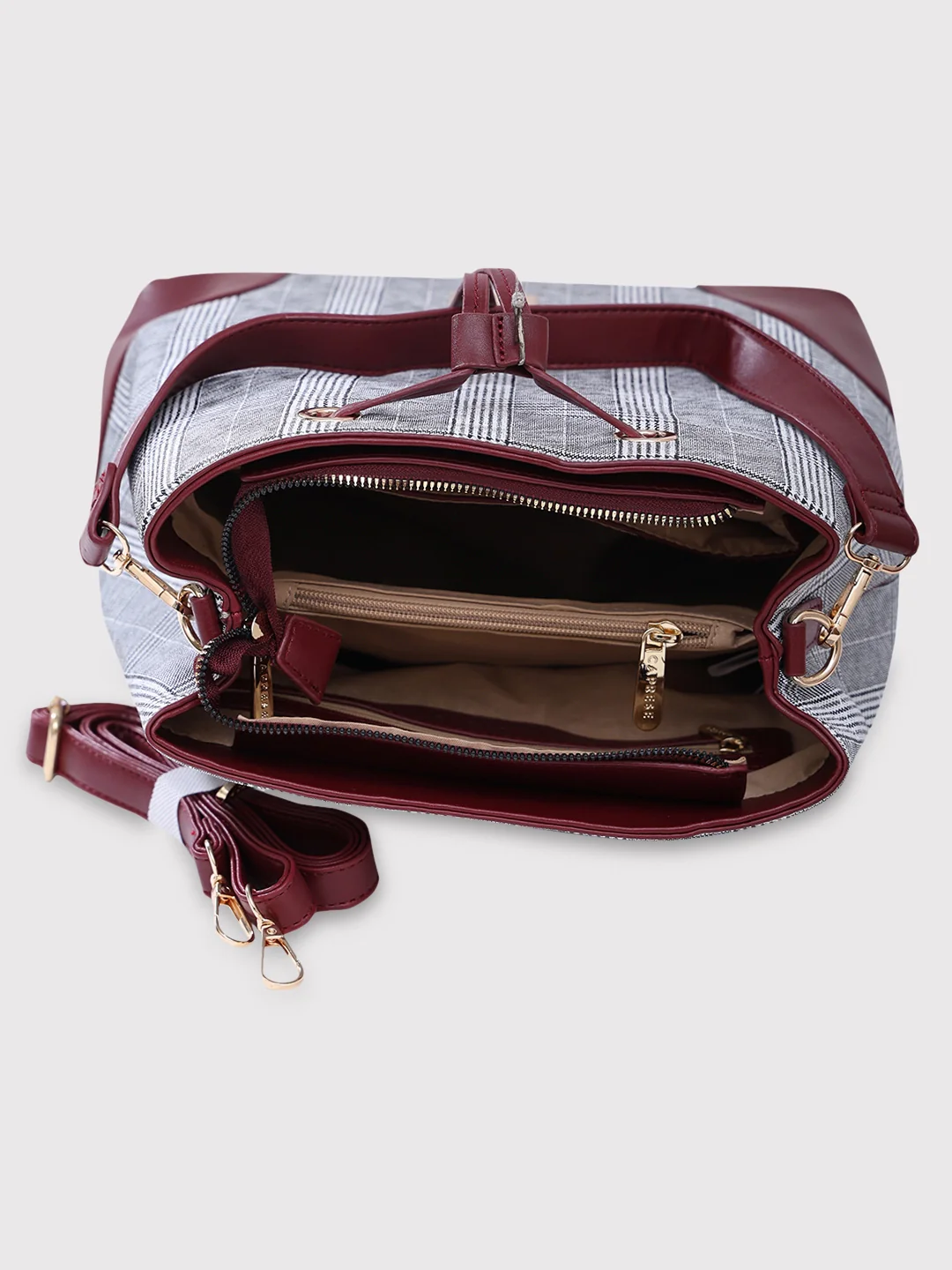 Caprese Remi Large Grey Satchel Bag - Image 5