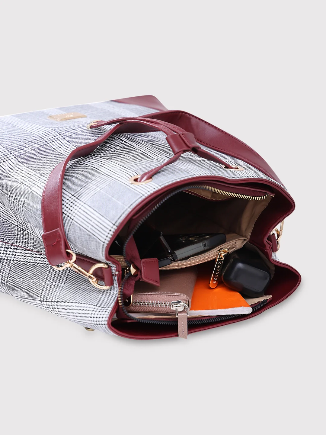 Caprese Remi Large Grey Satchel Bag - Image 9