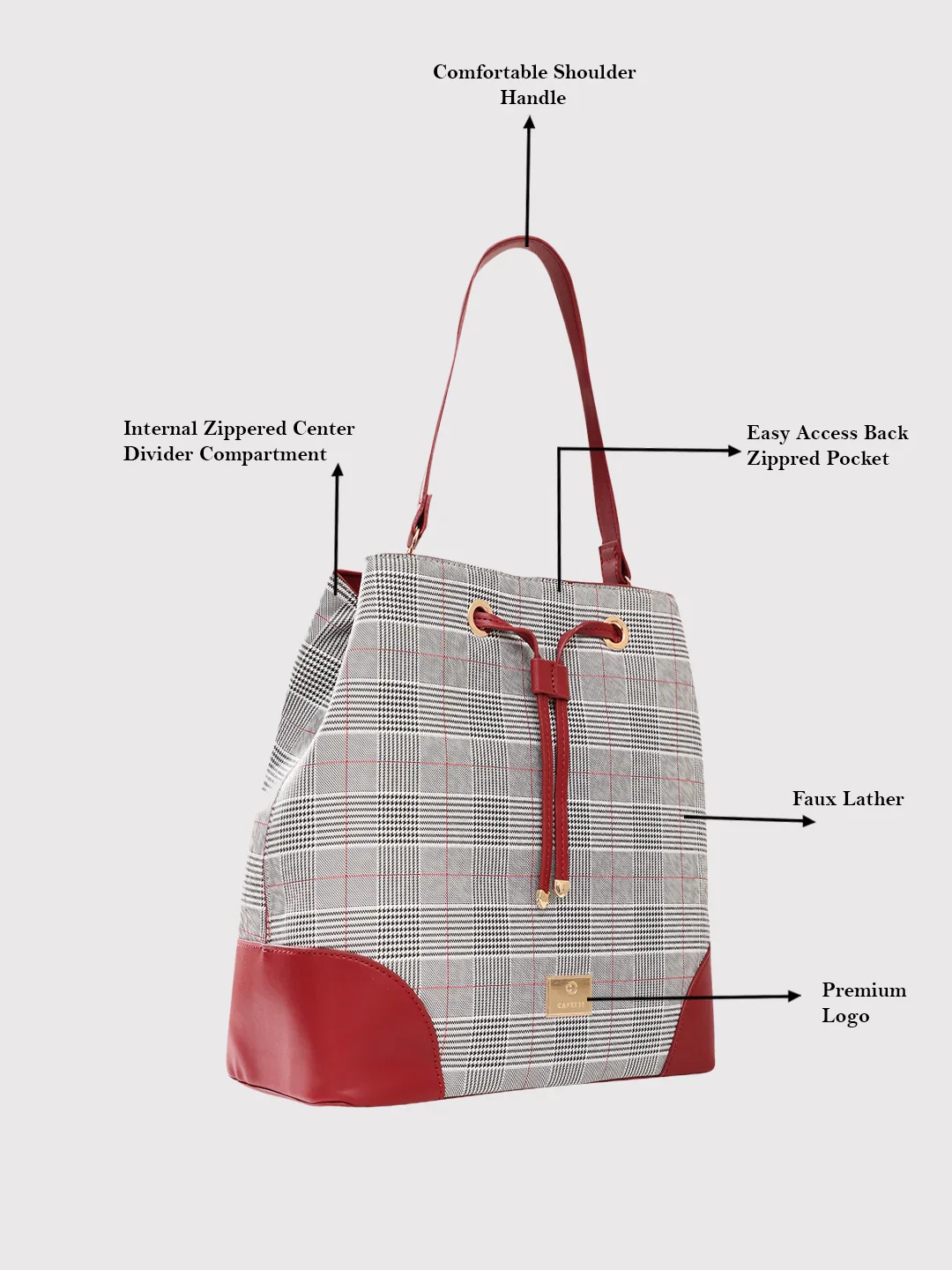 Caprese Remi Large Red Satchel Bag - Image 7