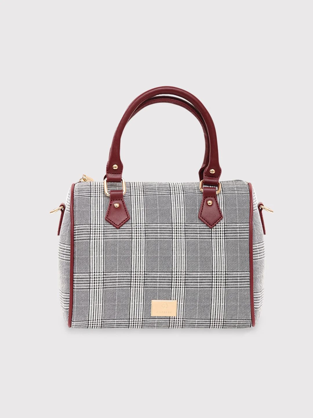 Caprese Remi Medium Grey Satchel Bag