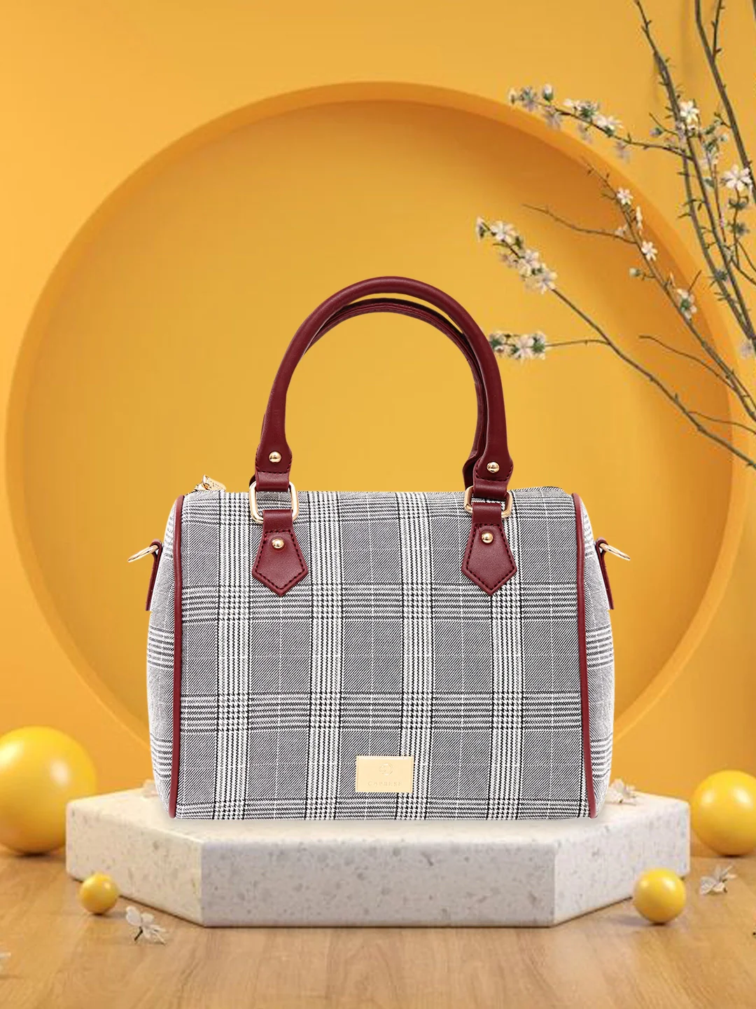 Caprese Remi Medium Grey Satchel Bag - Image 2