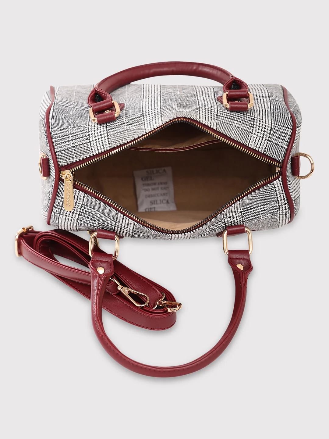 Caprese Remi Medium Grey Satchel Bag - Image 5