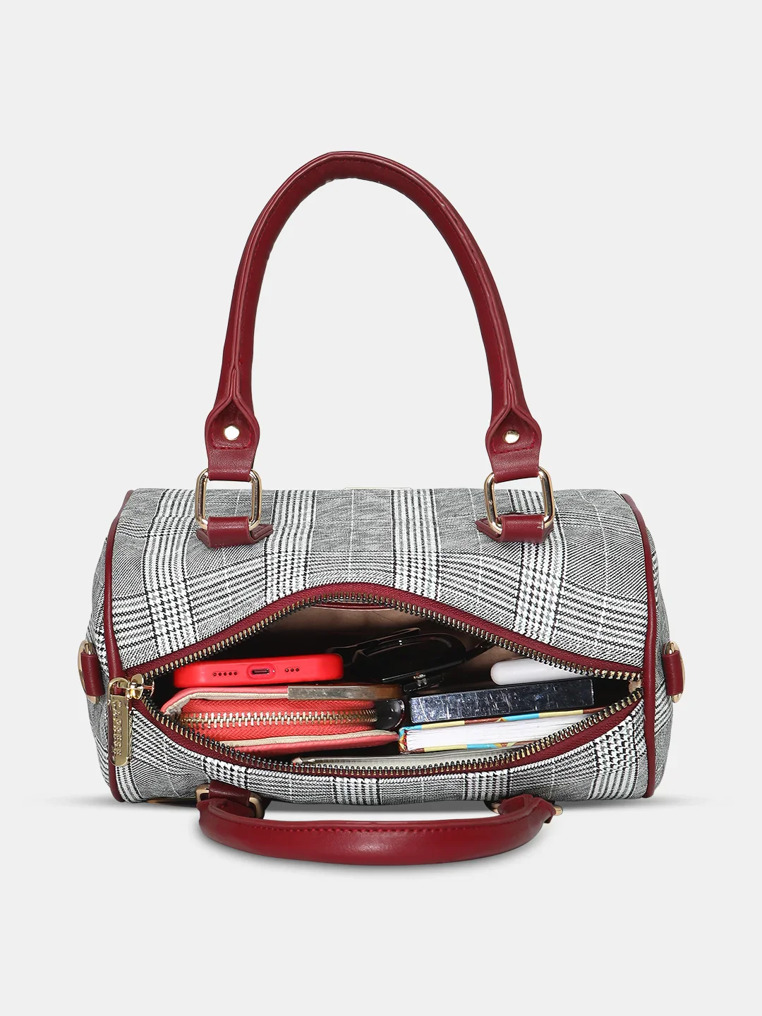 Caprese Remi Medium Red Satchel Bag - Image 10