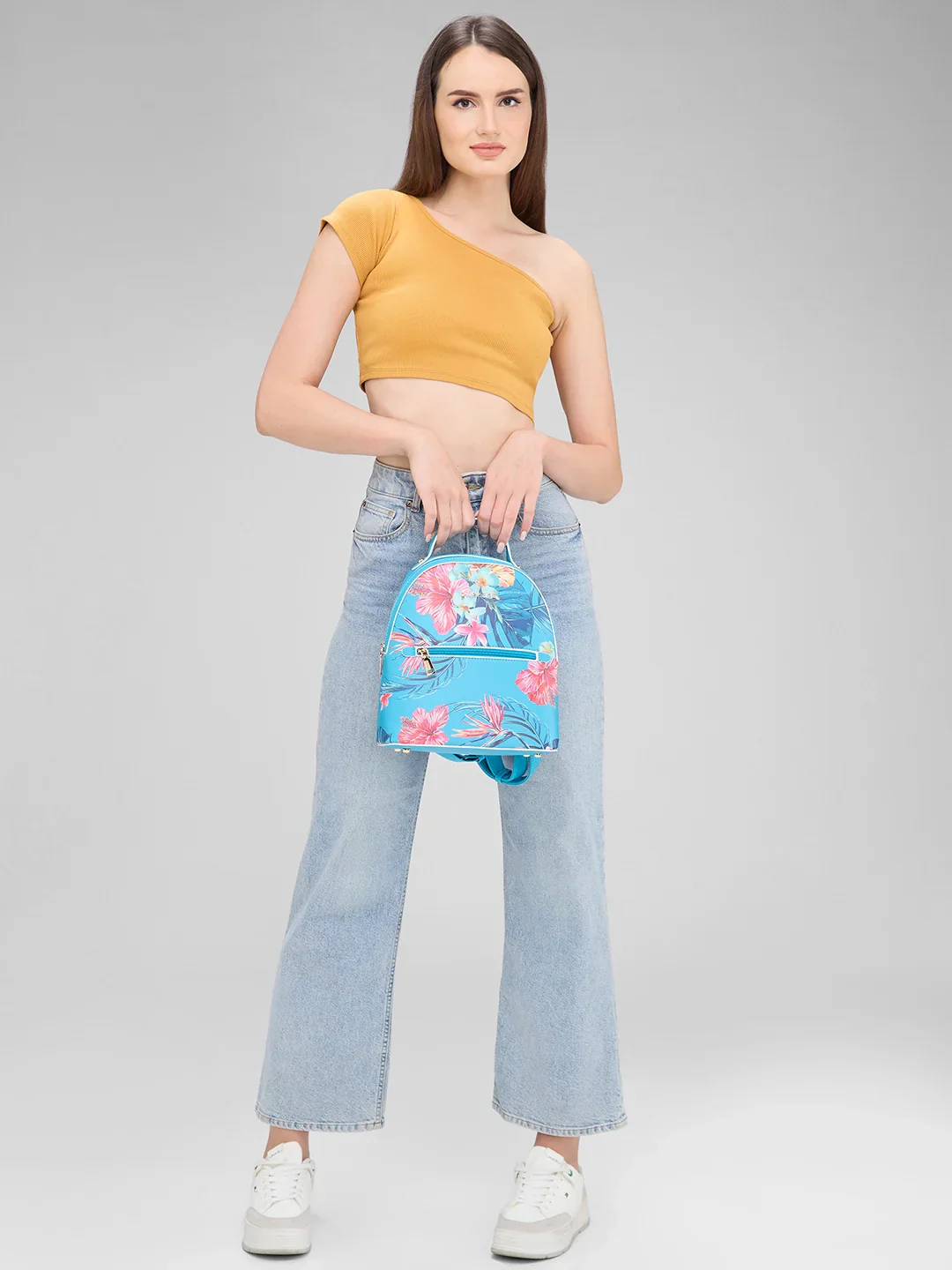 Caprese Renee Medium Blue Backpack - Image 13