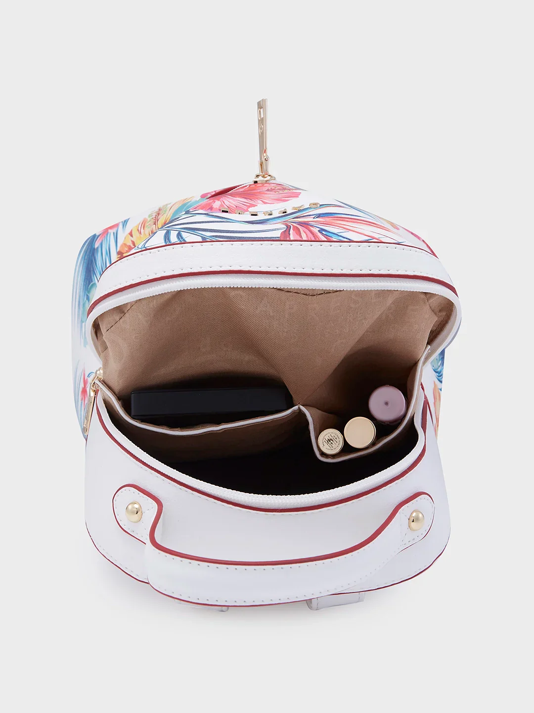 Caprese Renee Medium White Backpack - Image 10