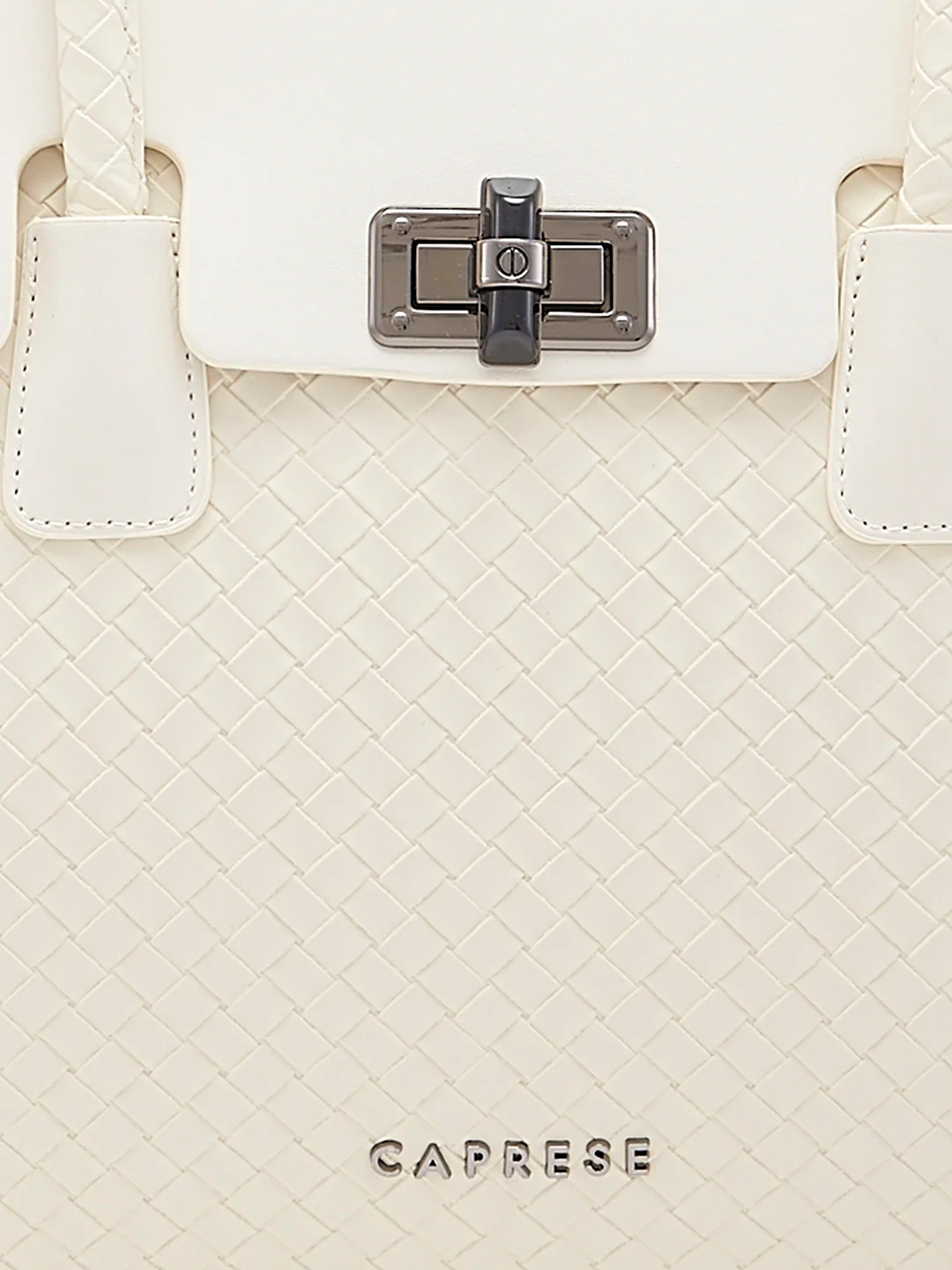 Caprese Renee Medium Beige Satchel Bag - Image 10