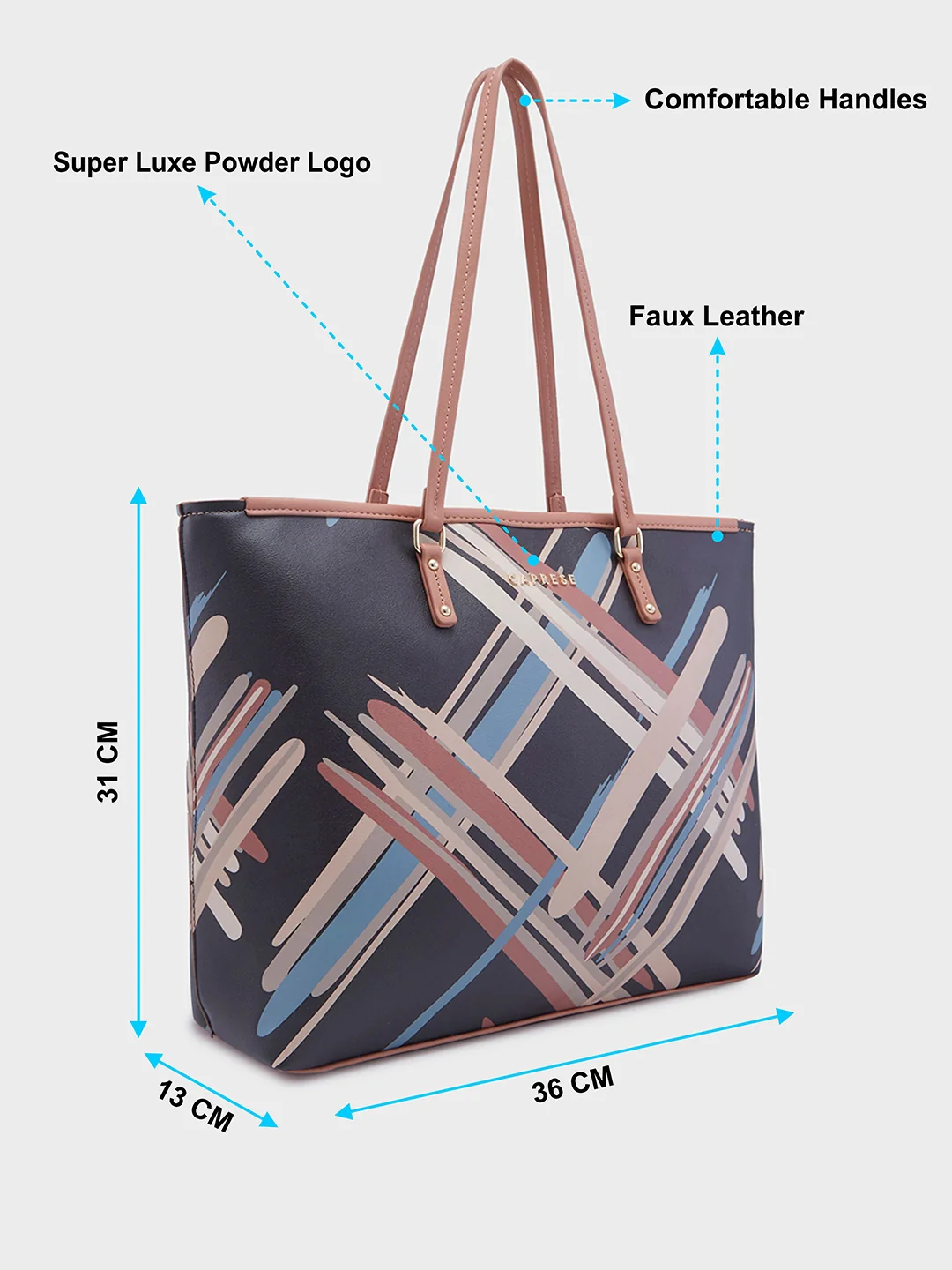 Caprese Renee Large Black Tote Bag - Image 7