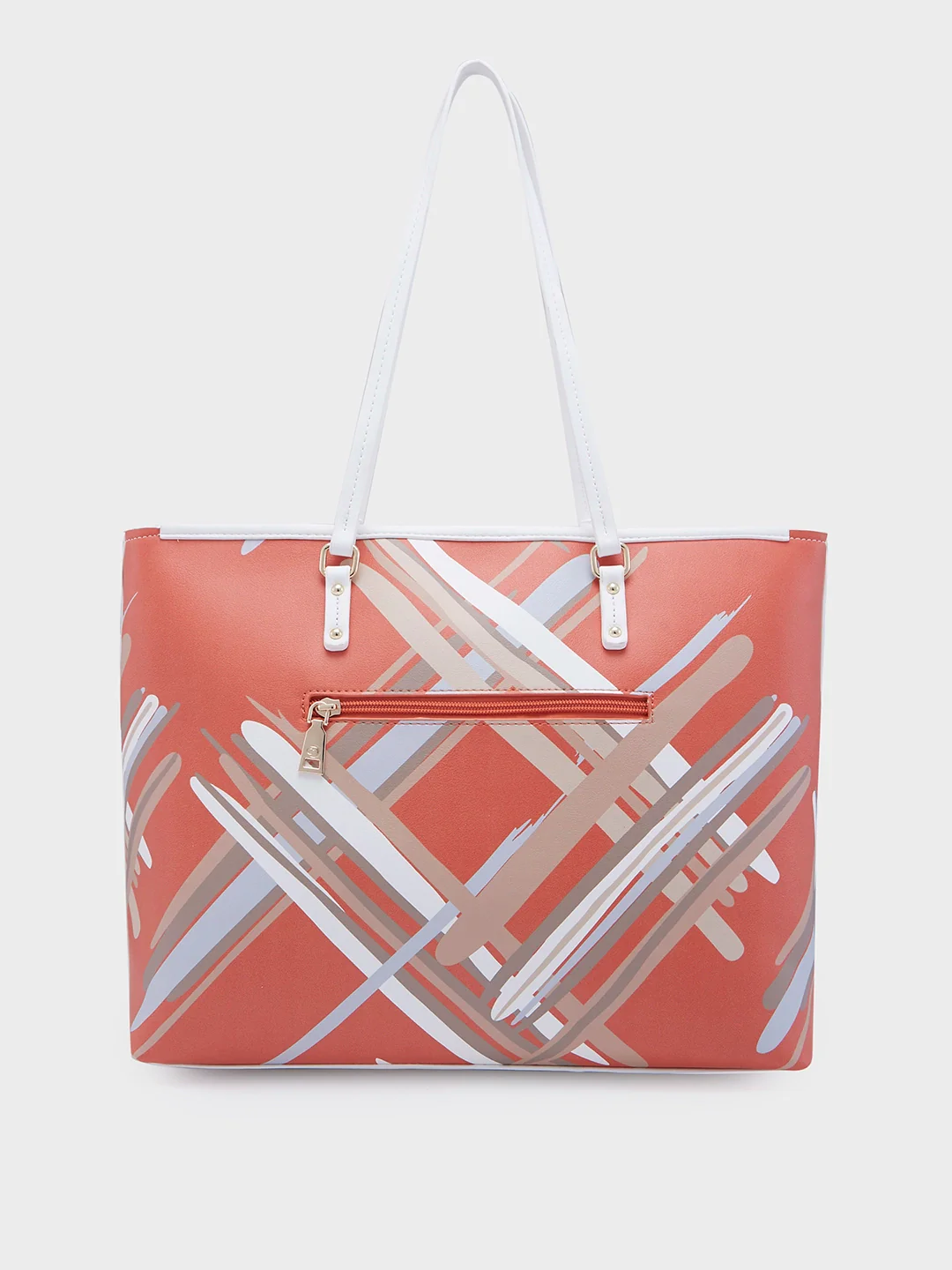 Caprese Renee Large Orange Tote Bag - Image 4