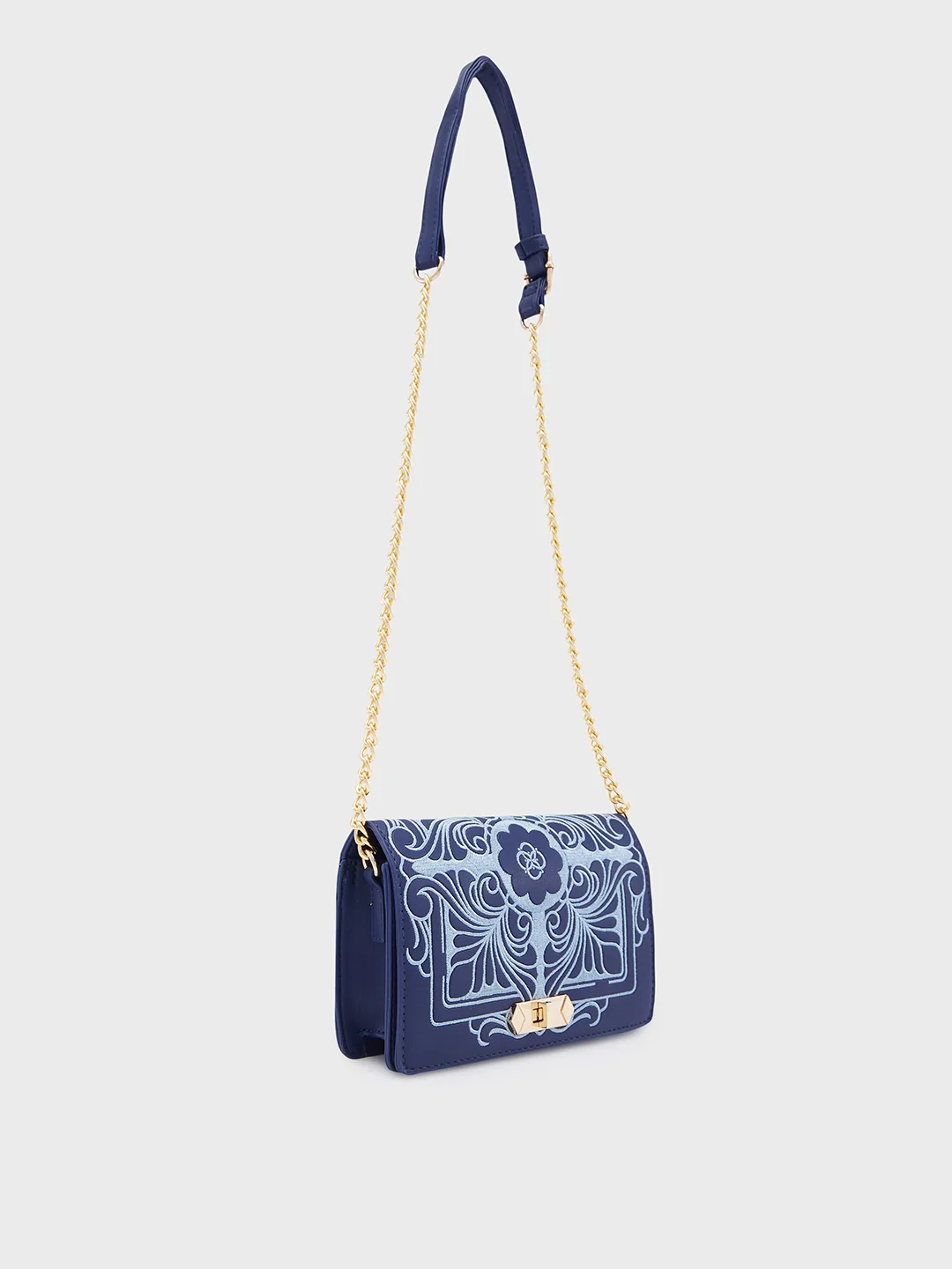 Caprese Reno Small Blue Sling Bag - Image 4
