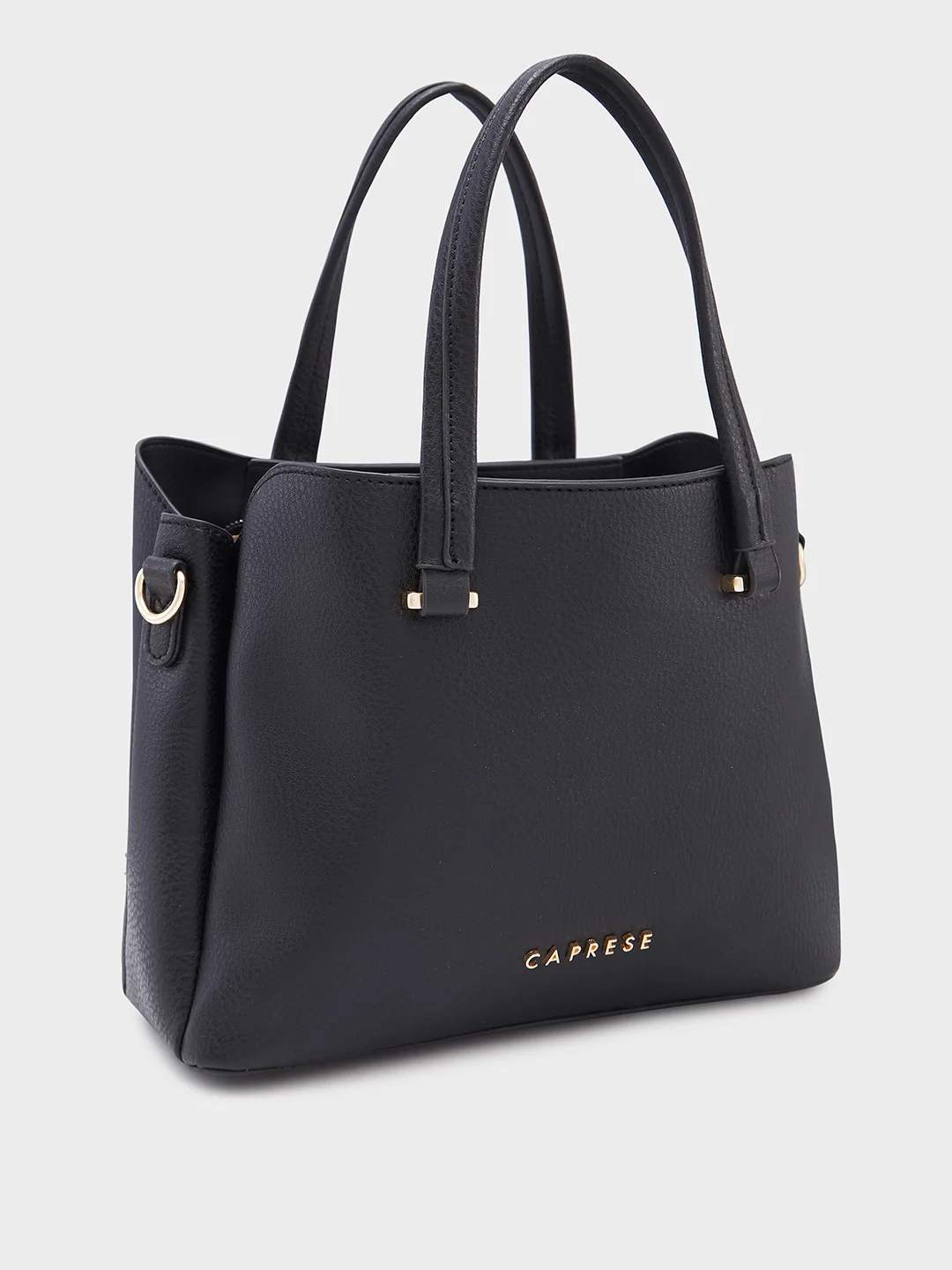 Caprese Rey Medium Black Satchel Bag - Image 4