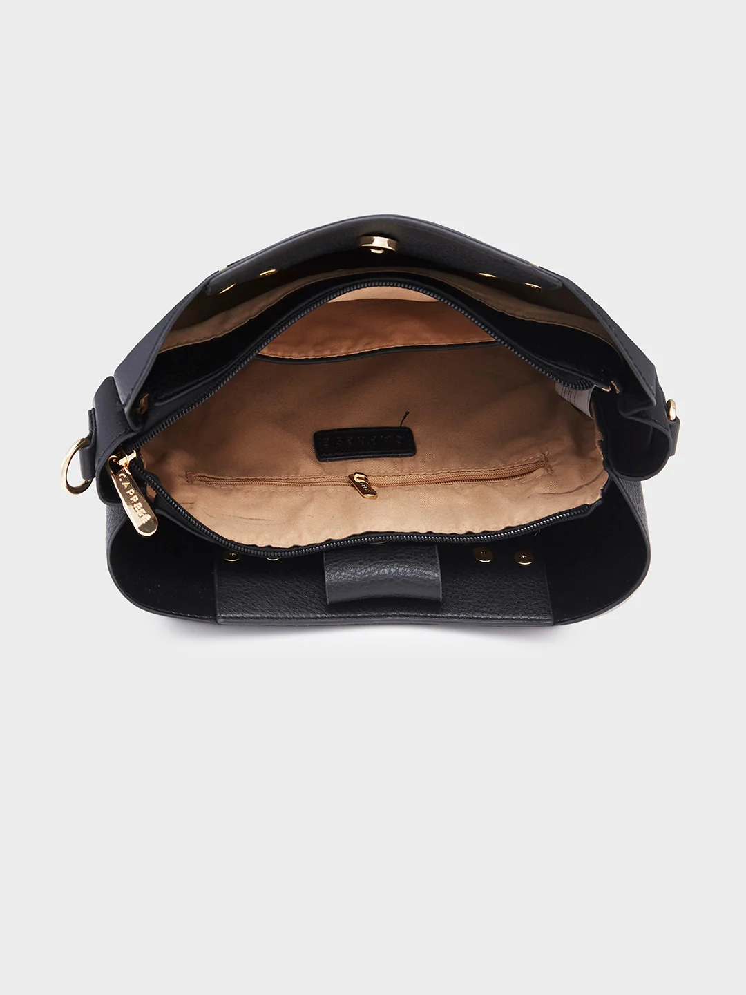 Caprese Rey Medium Black Satchel Bag - Image 9