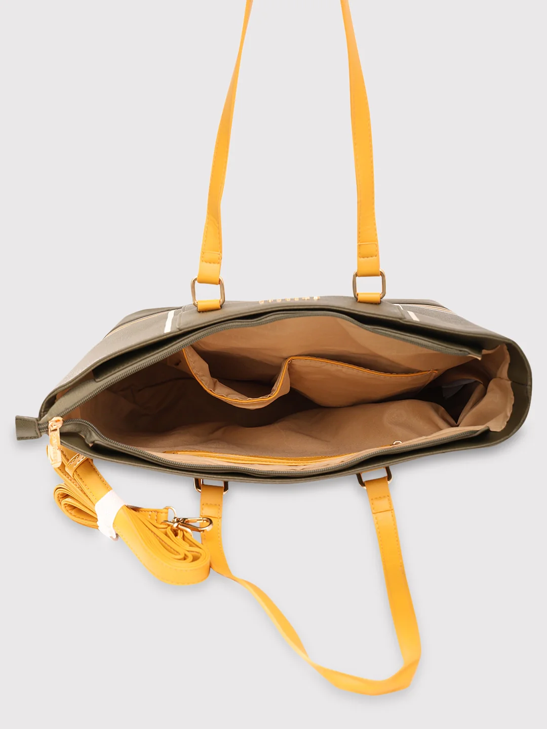 Caprese Riga Large Olive Tote Bag - Image 4