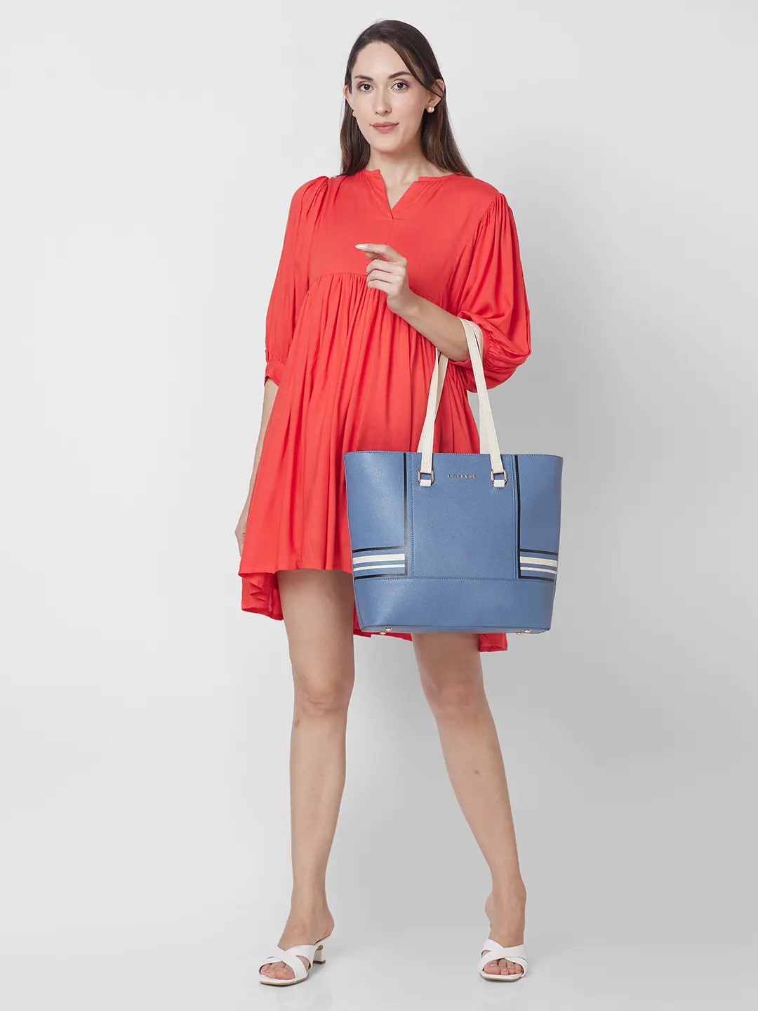 Caprese Riga Large Slate Tote Bag - Image 14