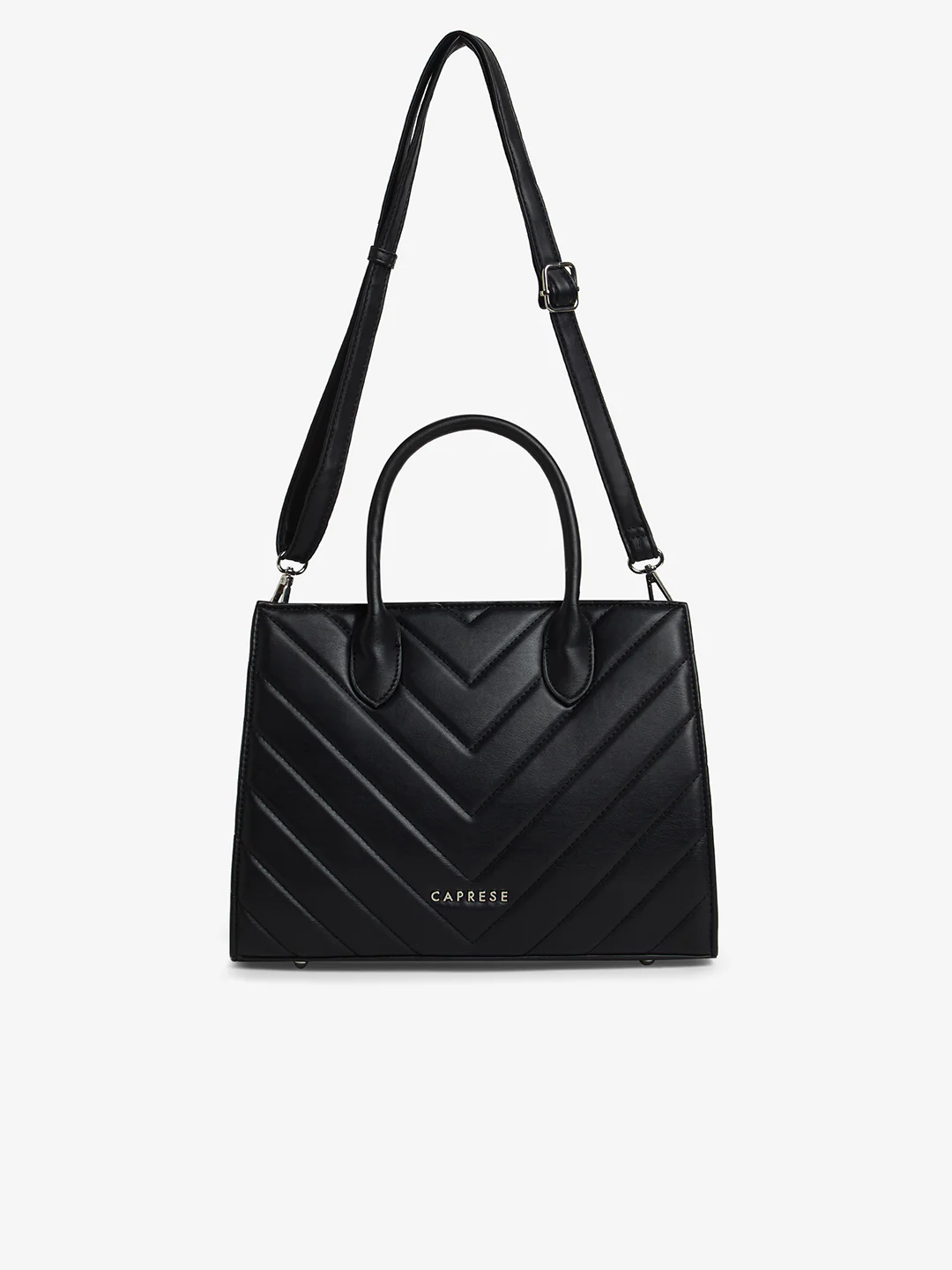 Caprese Riko Medium Black Satchel Bag - Image 10
