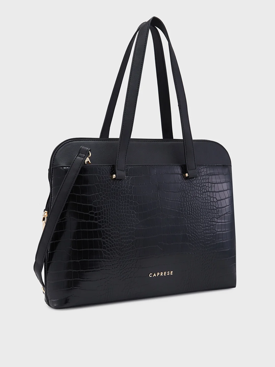 Caprese Rima Medium Black Laptop Bag - Image 4