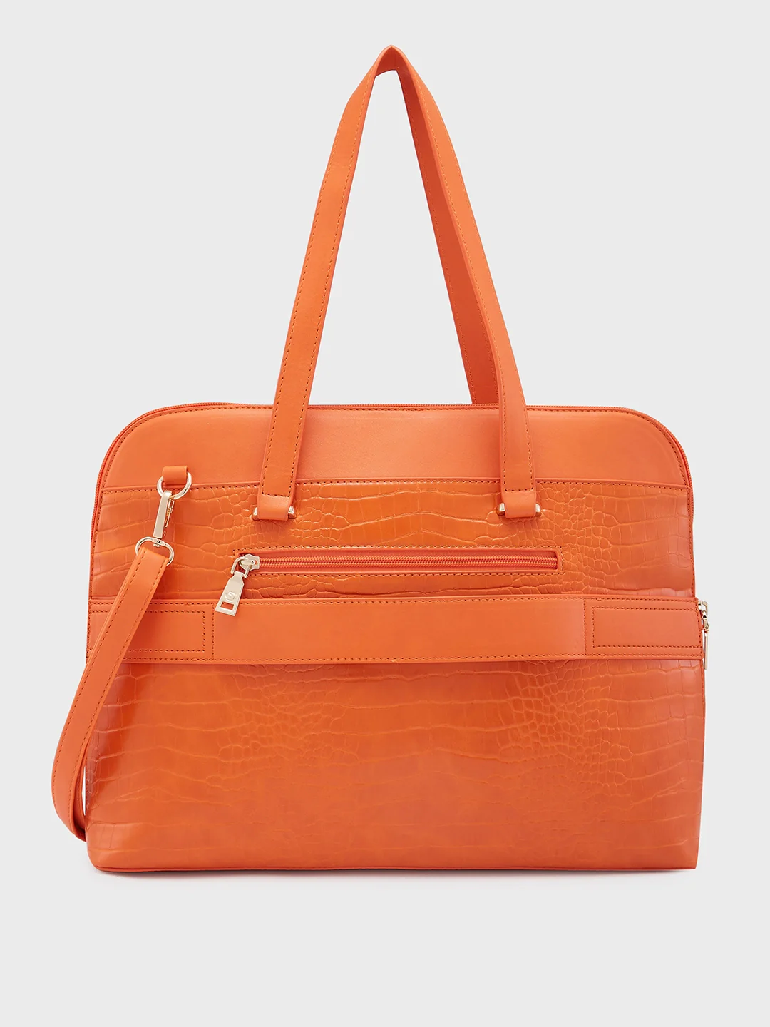 Caprese Rima Medium Orange Laptop Bag - Image 3