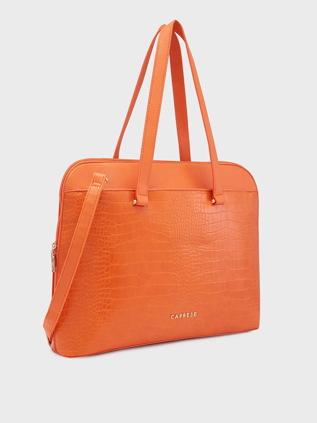Caprese Rima Medium Orange Laptop Bag - Image 4