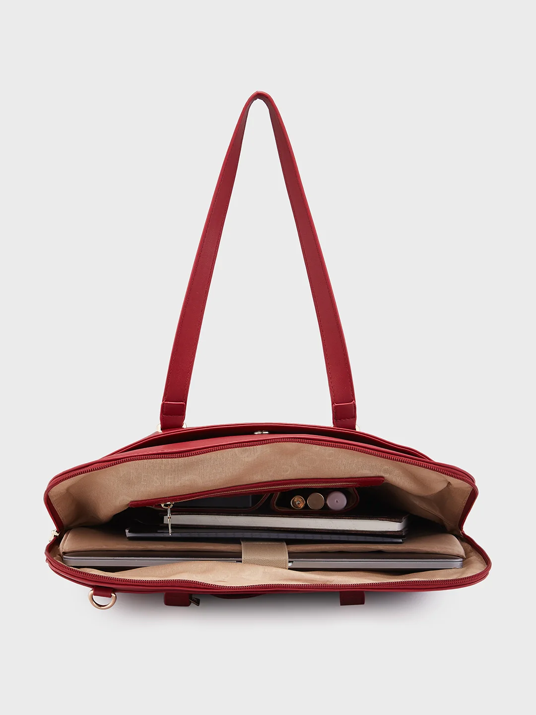 Caprese Rima Medium Red Laptop Bag - Image 8