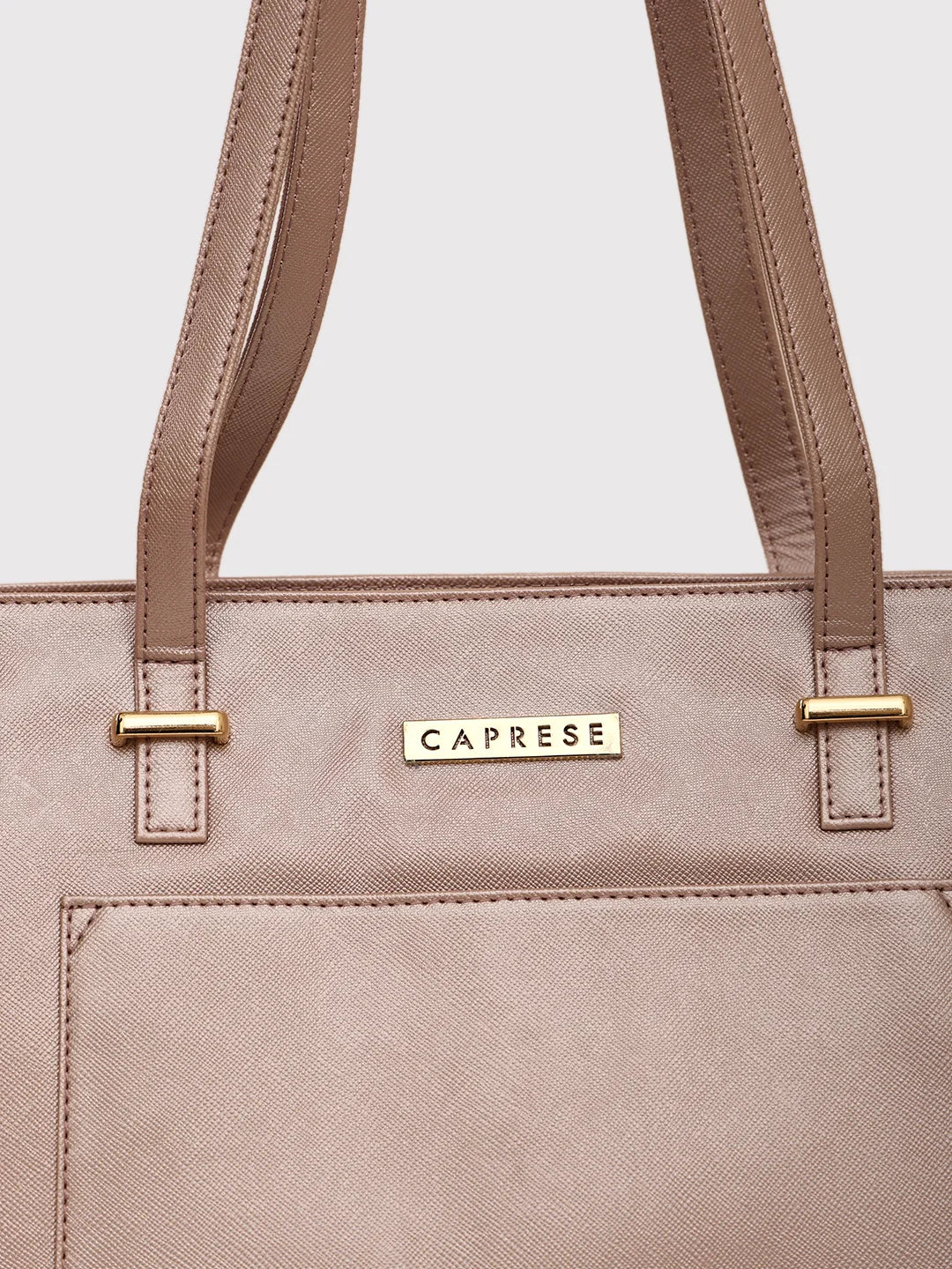 Caprese Rimona Medium Metallic Blush Tote Bag - Image 11