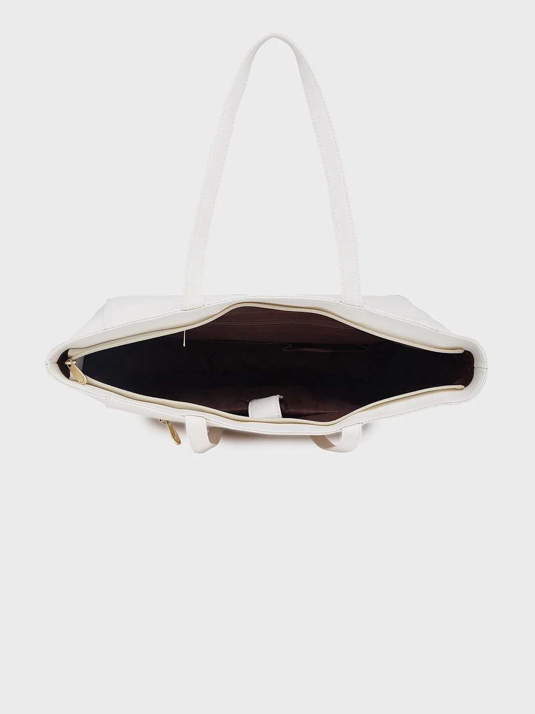 Caprese Rina Large White Laptop Tote Bag - Image 10