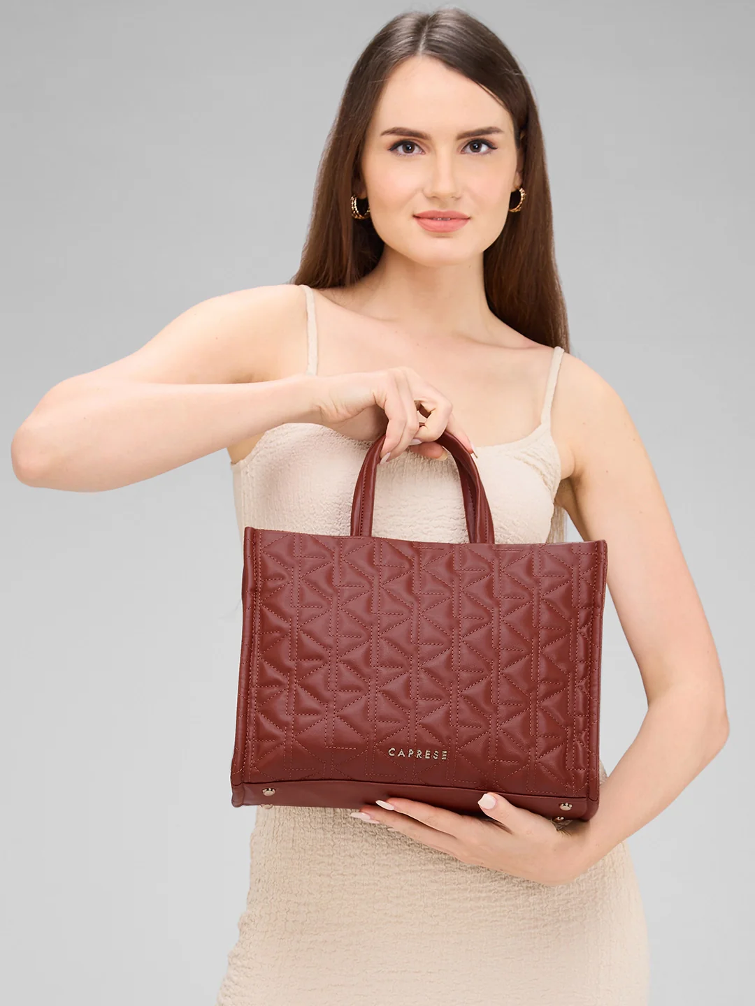 Caprese Ritva Medium Brown Tote Bag - Image 14