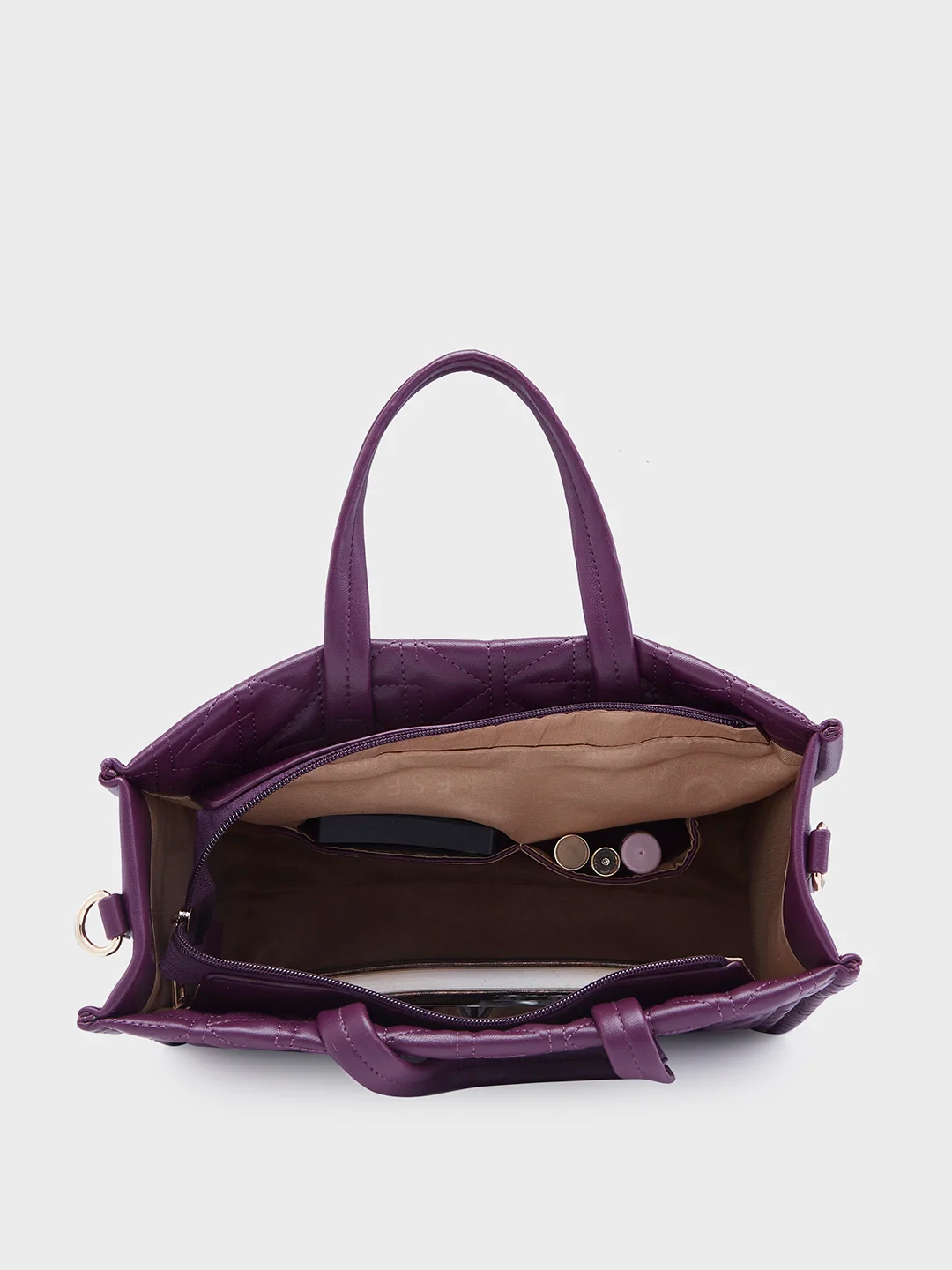 Caprese Ritva Medium Violet Tote Bag - Image 10