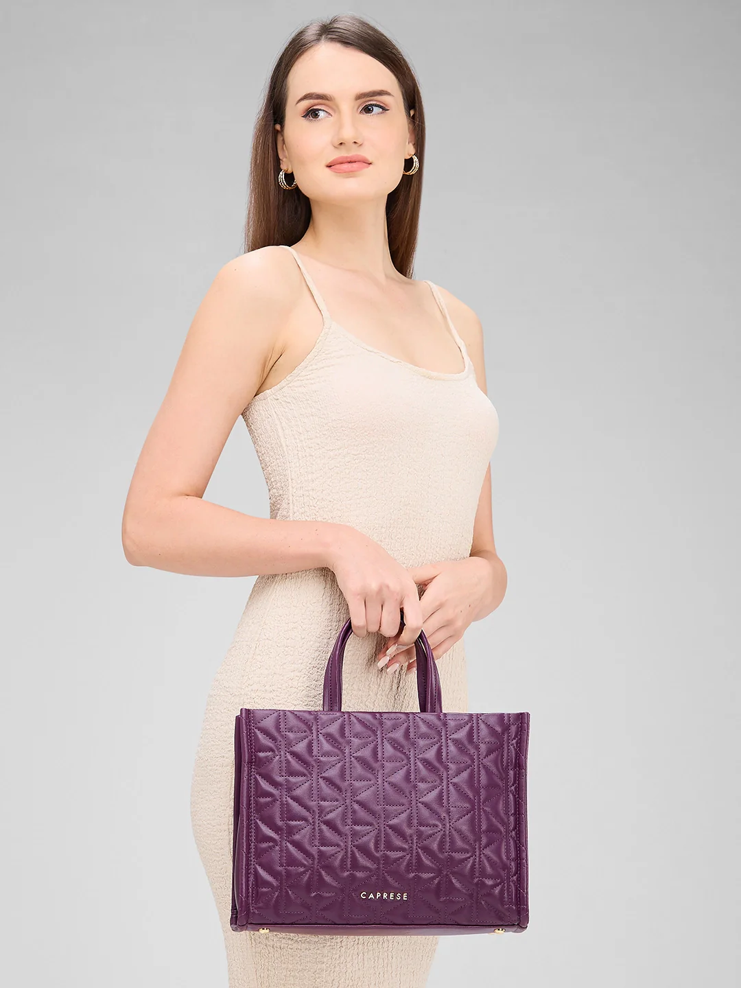 Caprese Ritva Medium Violet Tote Bag - Image 14