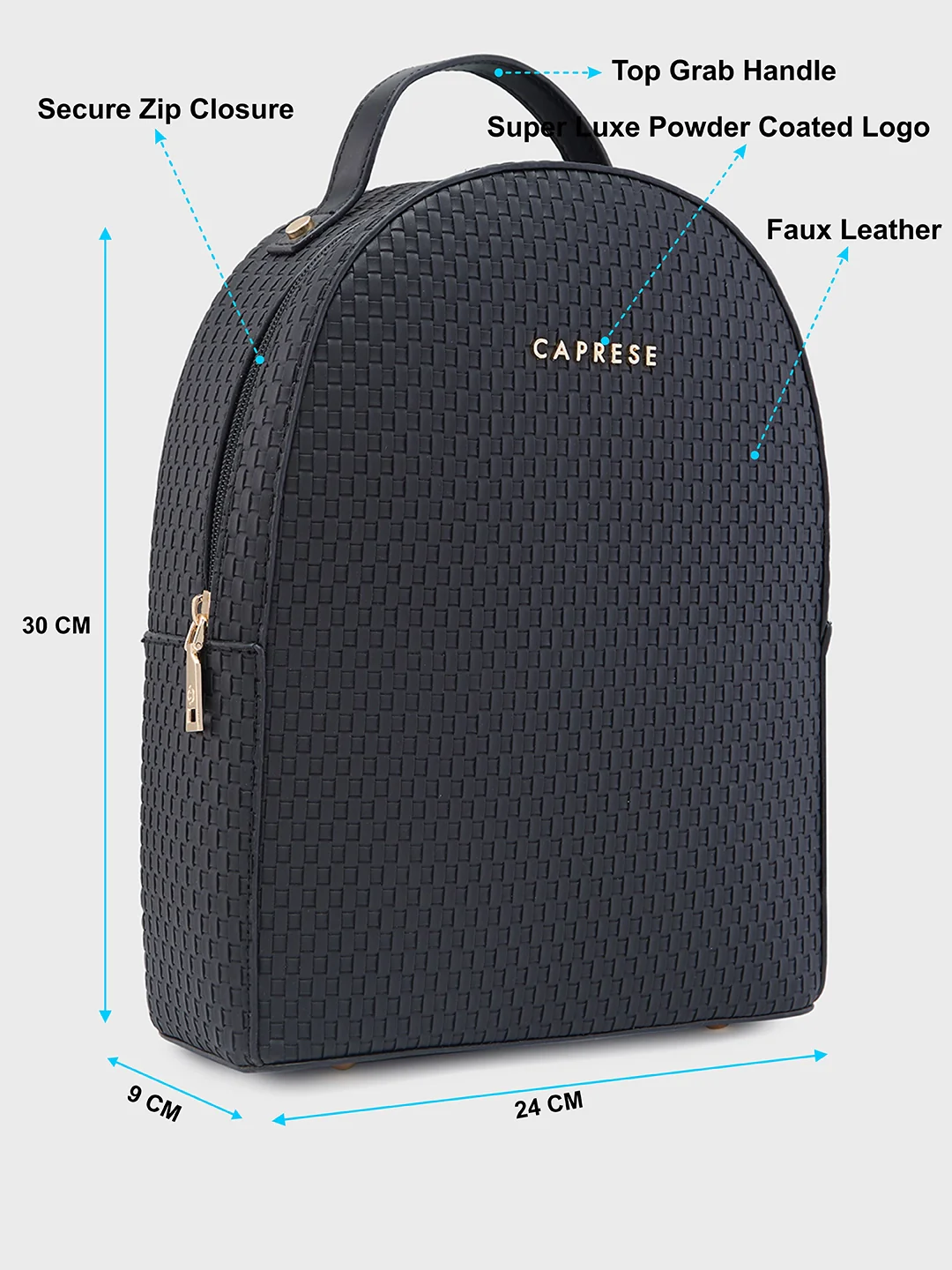 Caprese Riva Medium Black Backpack - Image 7