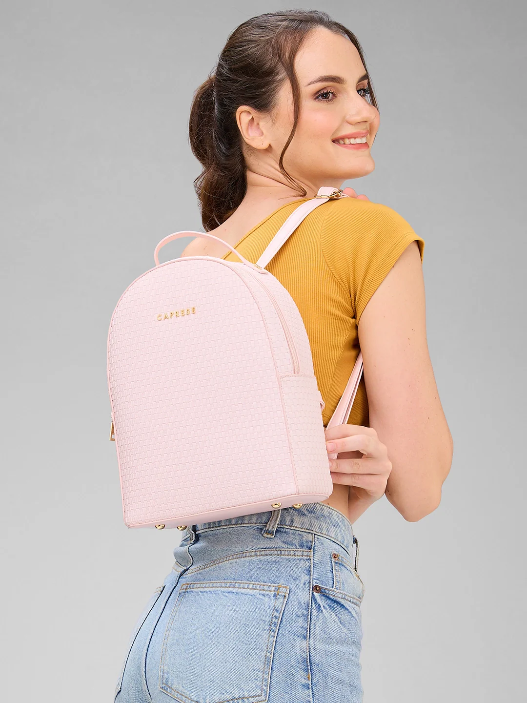 Caprese Riva Medium Pink Backpack - Image 3
