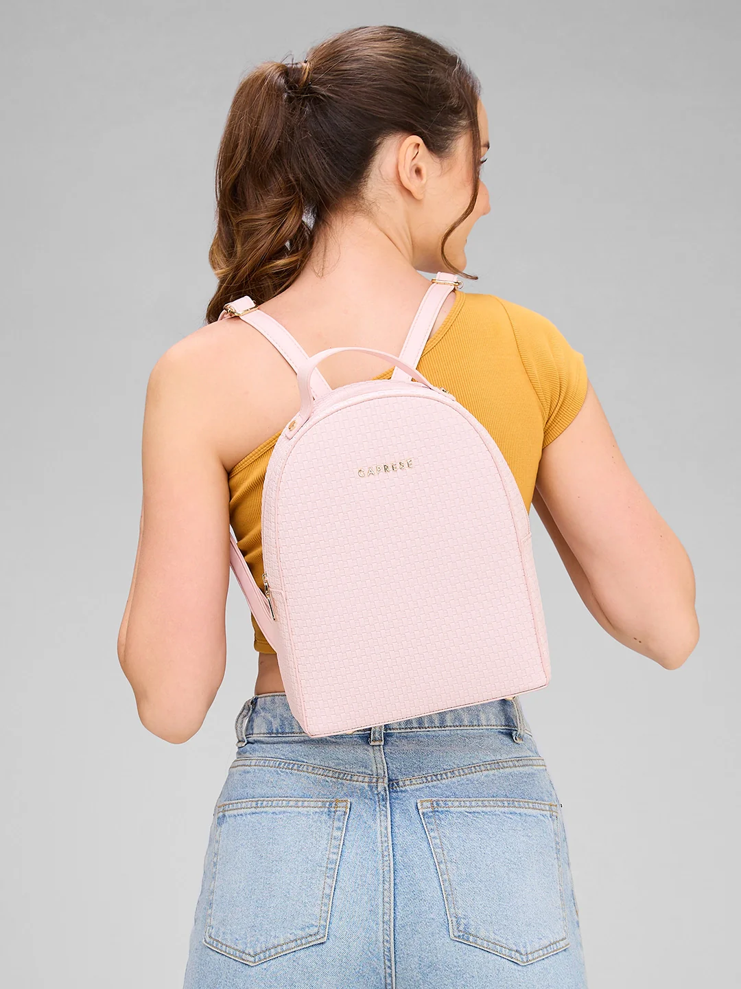 Caprese Riva Medium Pink Backpack - Image 4