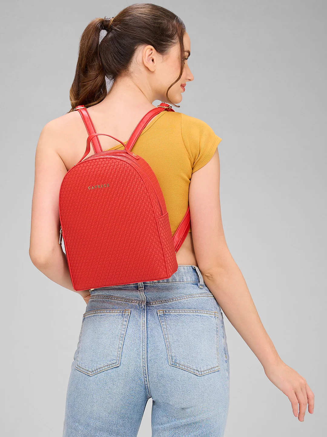 Caprese Riva Medium Red Backpack - Image 12
