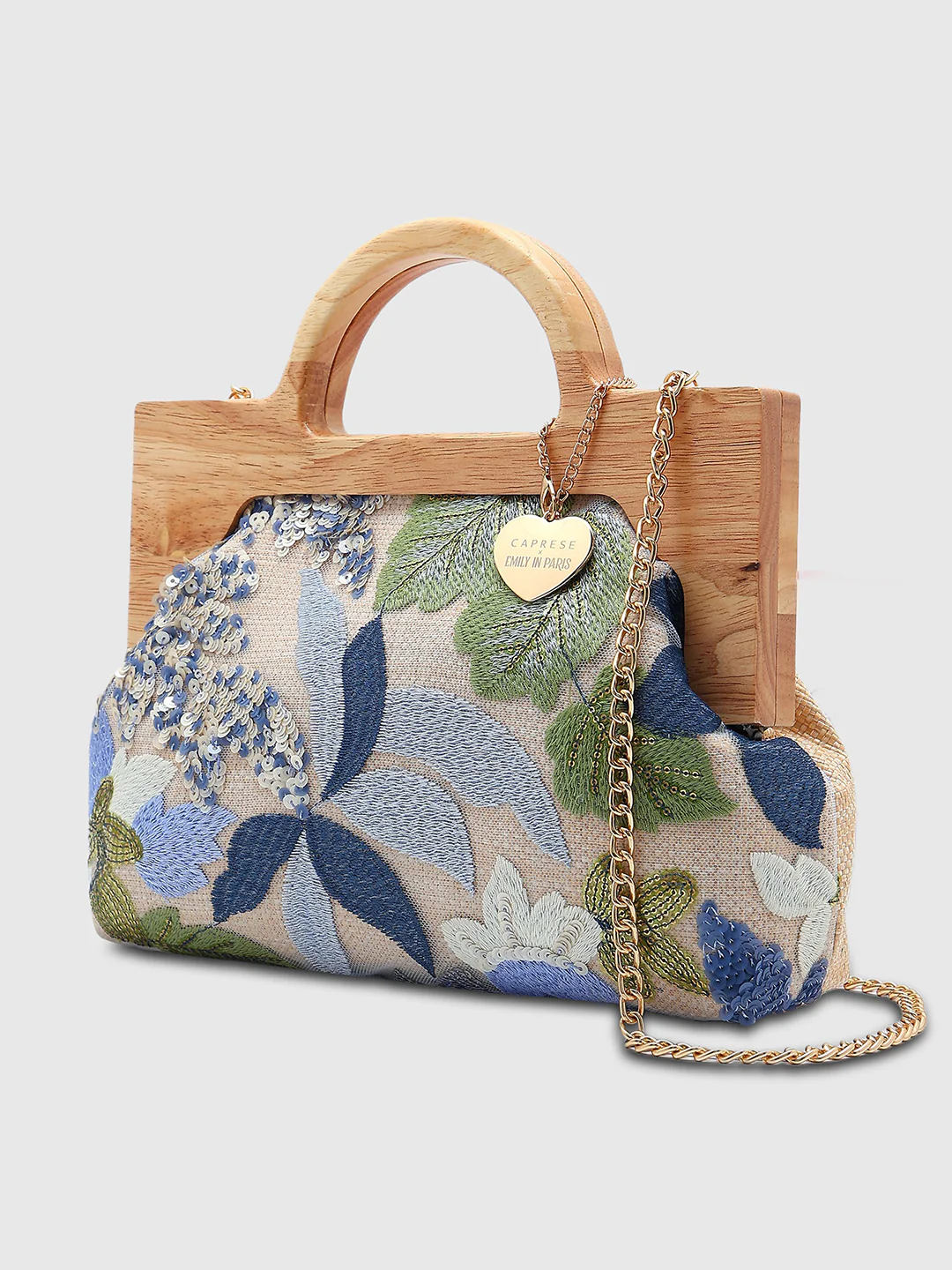 Caprese Riyo Medium Blue Clutch Bag - Image 12