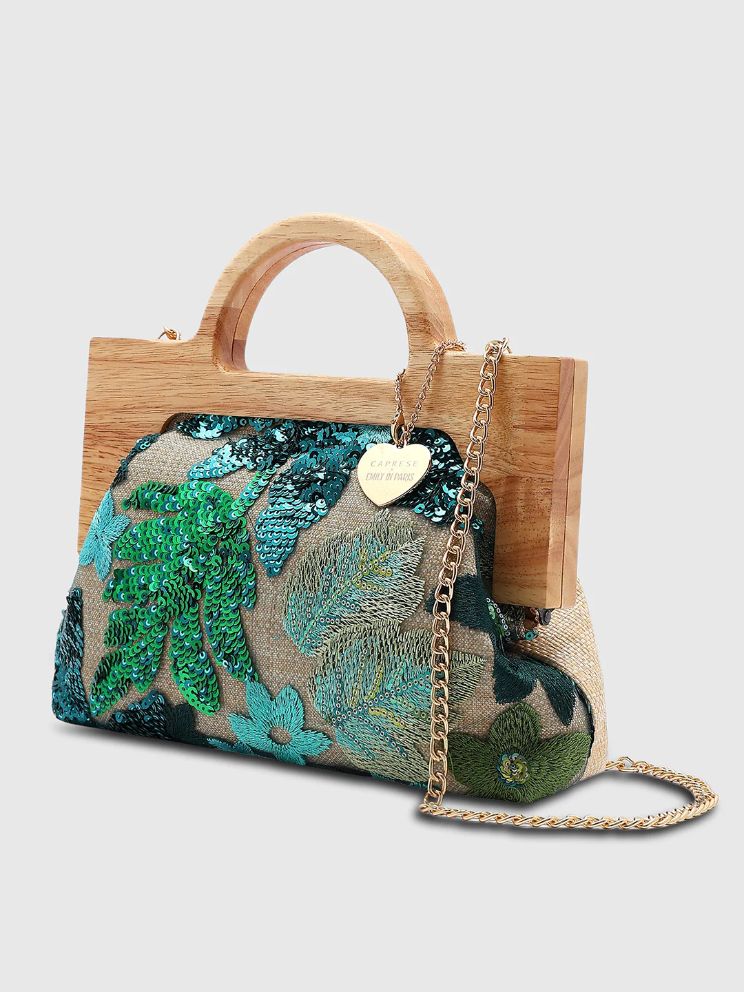 Caprese Riyo Medium Green Clutch Bag - Image 12