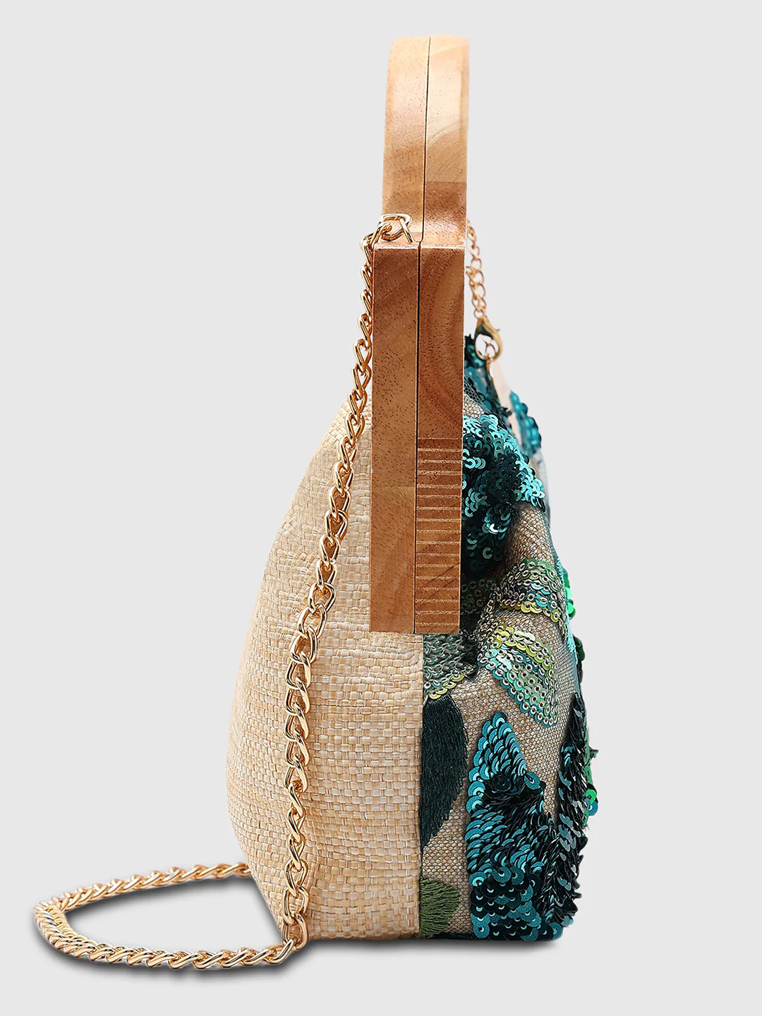 Caprese Riyo Medium Green Clutch Bag - Image 14