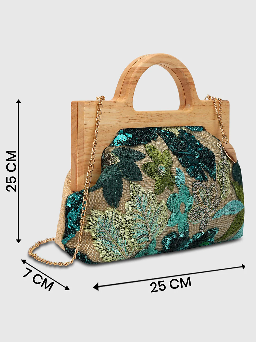 Caprese Riyo Medium Green Clutch Bag - Image 8