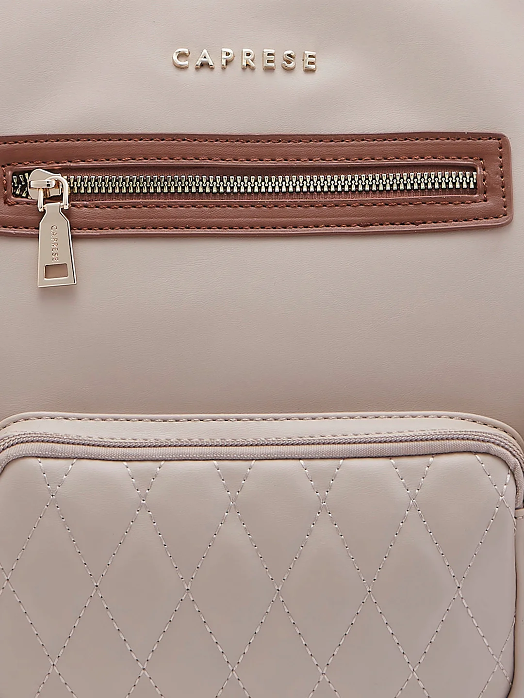 Caprese Roberta Large Beige Tote Bag - Image 11