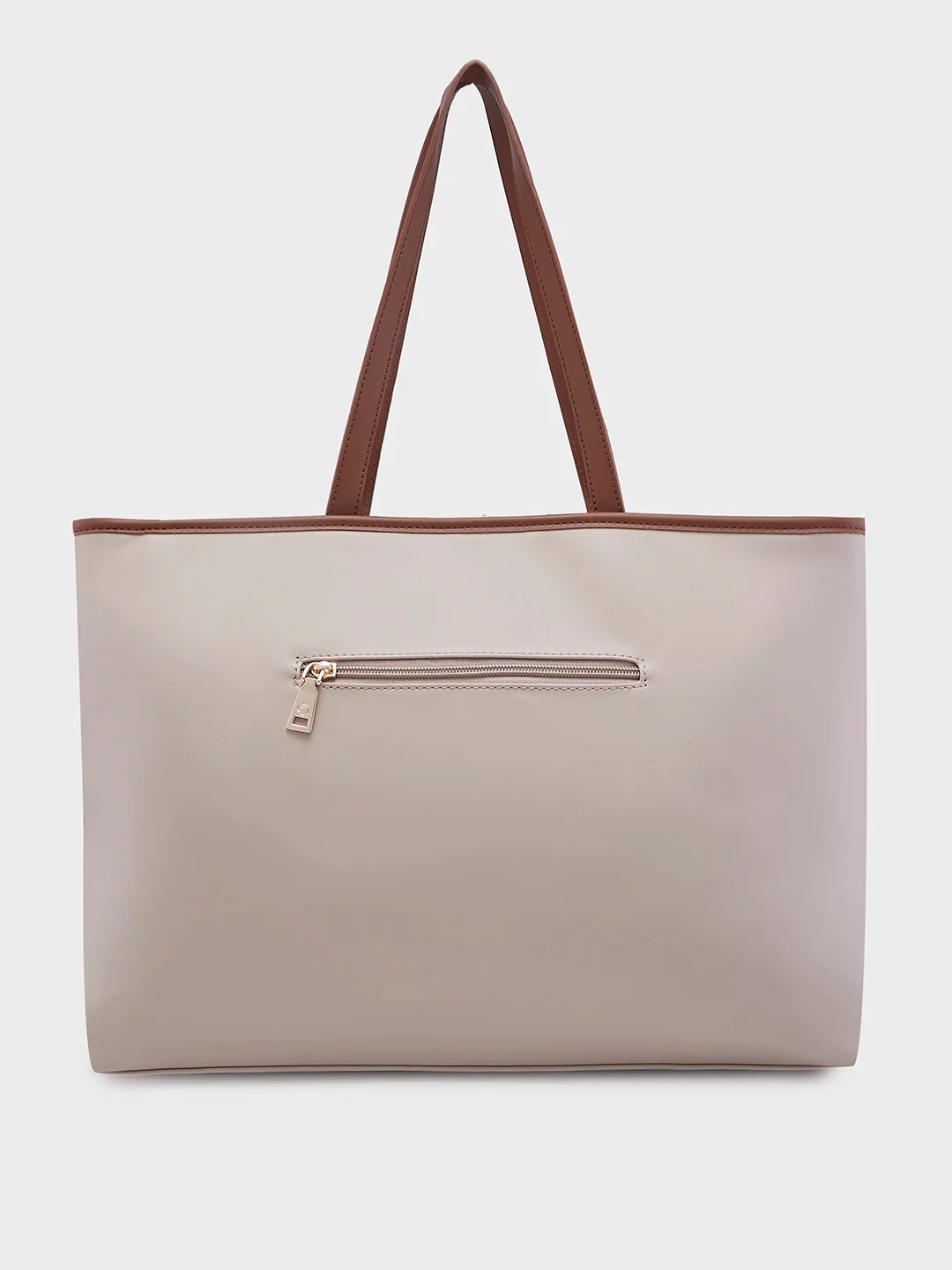 Caprese Roberta Large Beige Tote Bag - Image 4