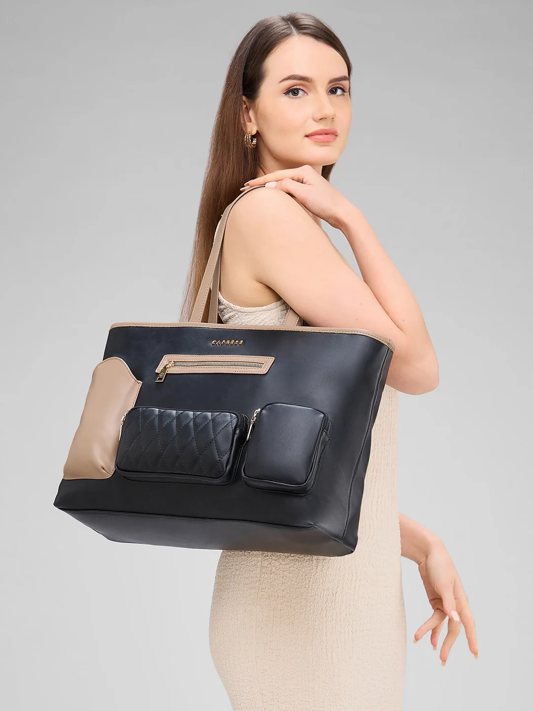 Caprese Roberta Large Black Tote Bag - Image 12