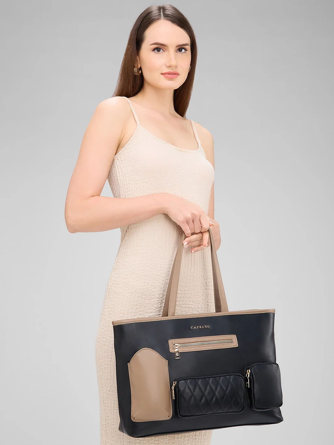 Caprese Roberta Large Black Tote Bag - Image 13