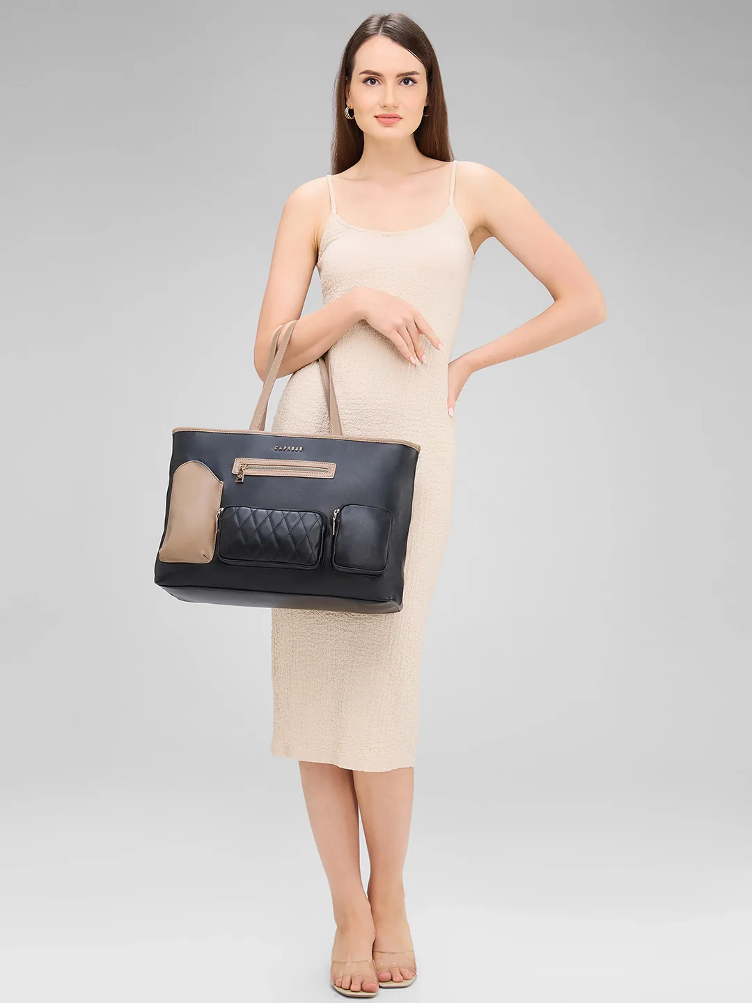 Caprese Roberta Large Black Tote Bag - Image 2