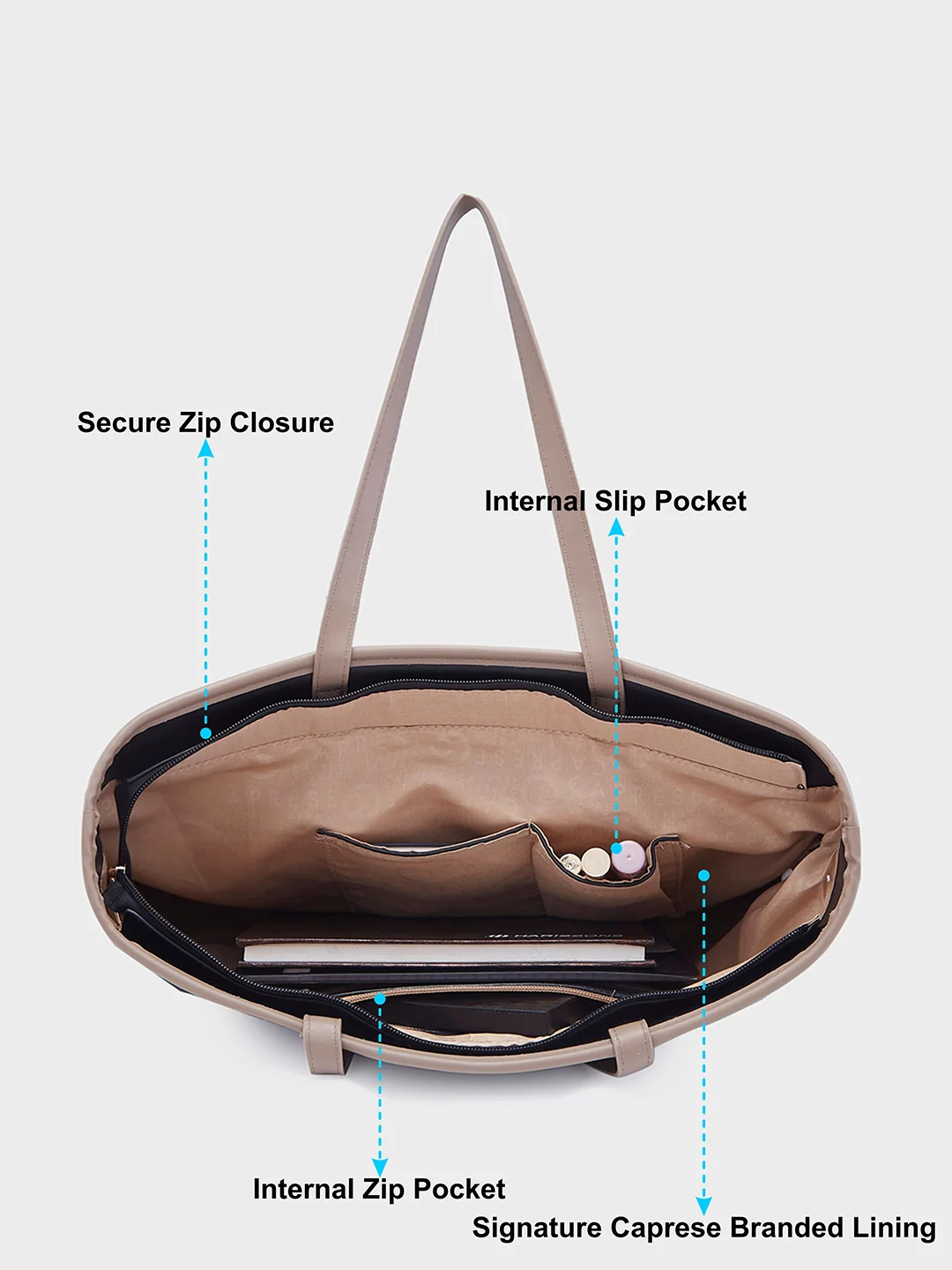 Caprese Roberta Large Black Tote Bag - Image 8