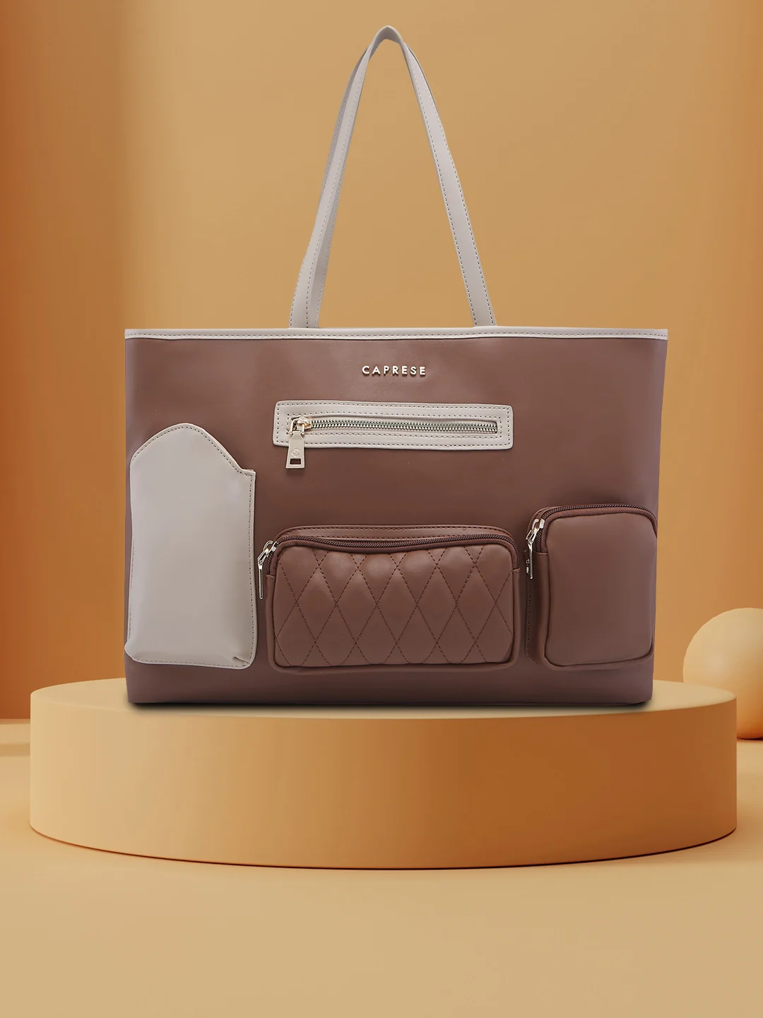 Caprese Roberta Large Brown Tote Bag - Image 3