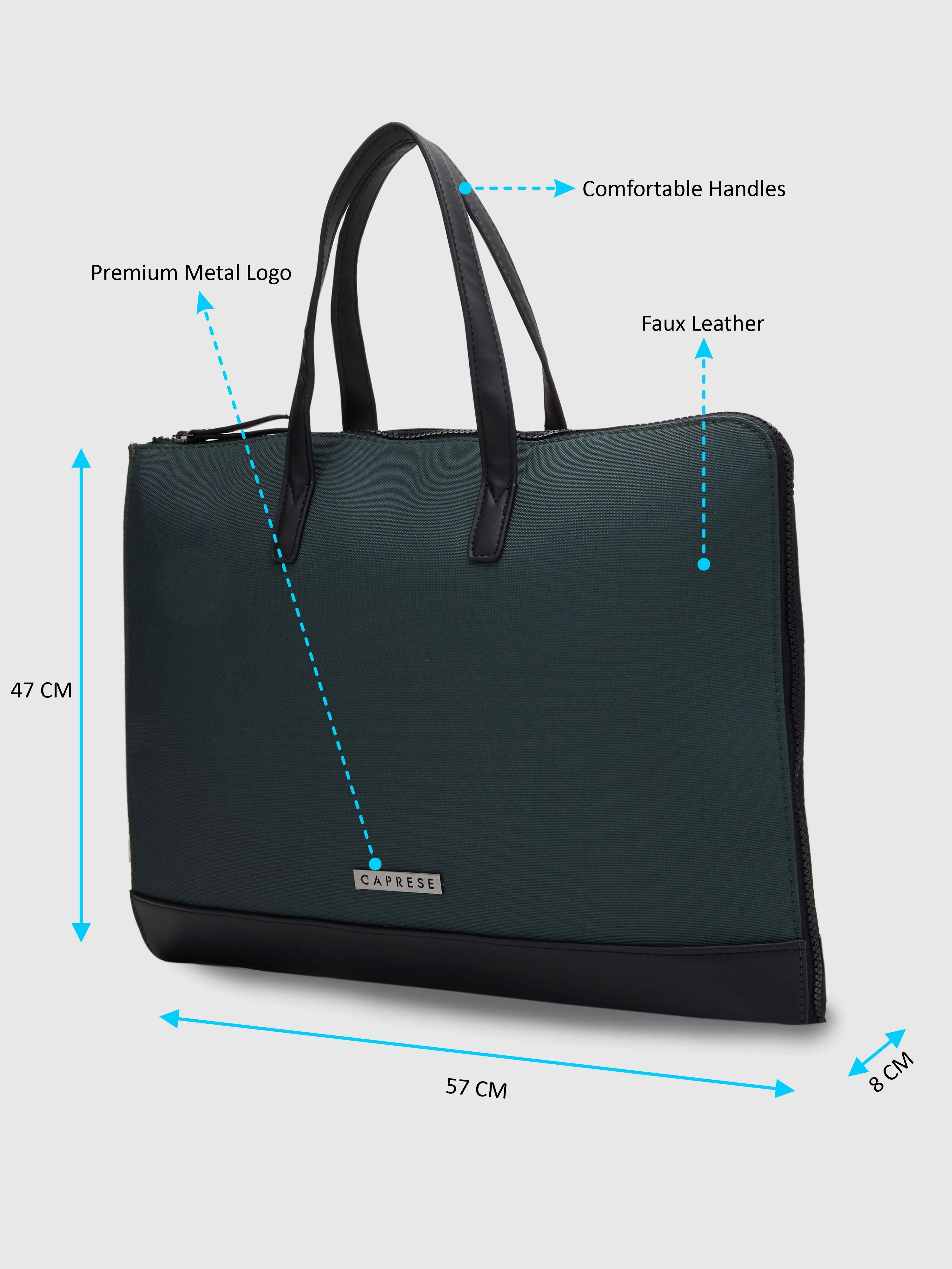 Caprese Rogue Large Teal Laptop Sleeve - Image 7