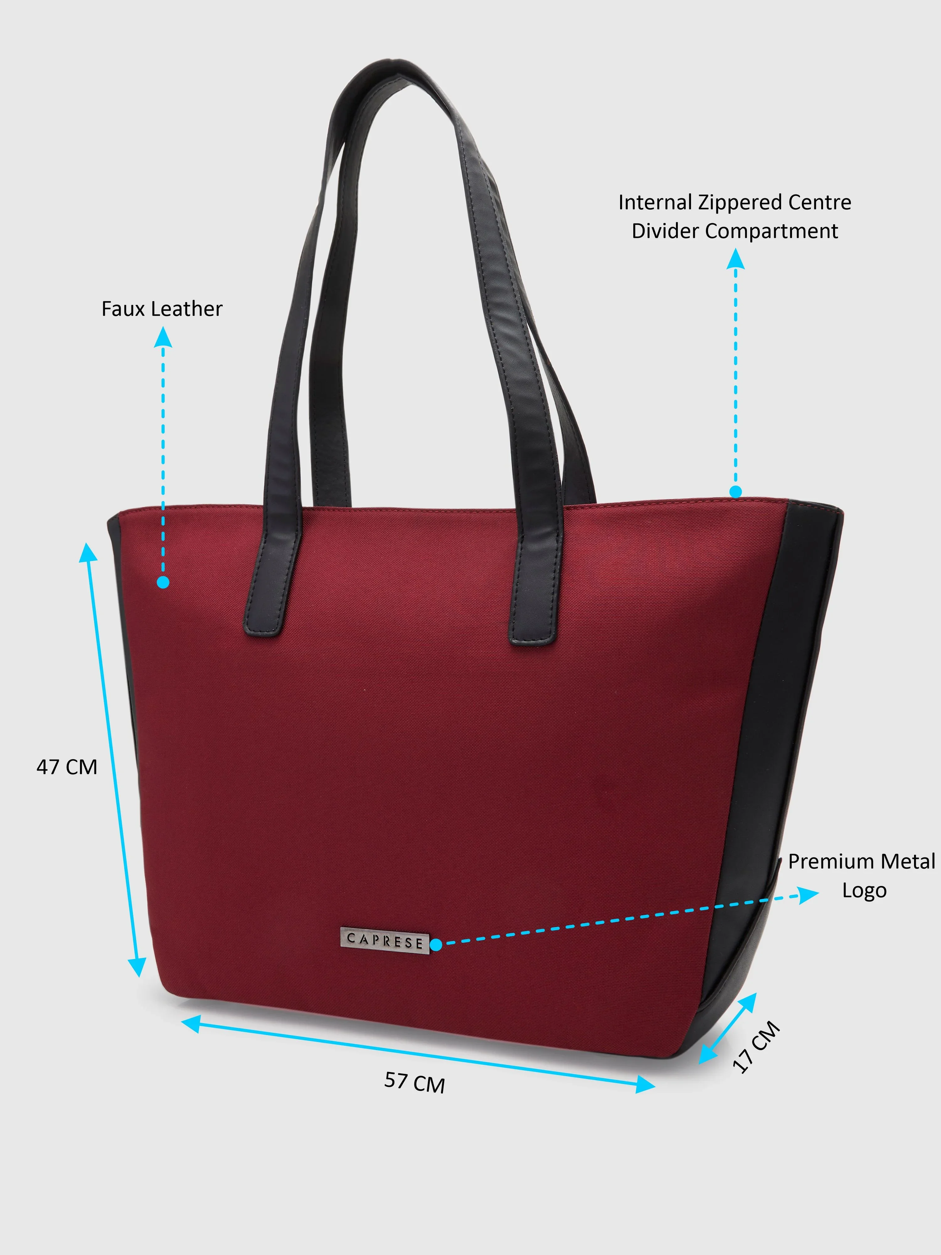 Caprese Rogue Large Red Tote Bag - Image 6