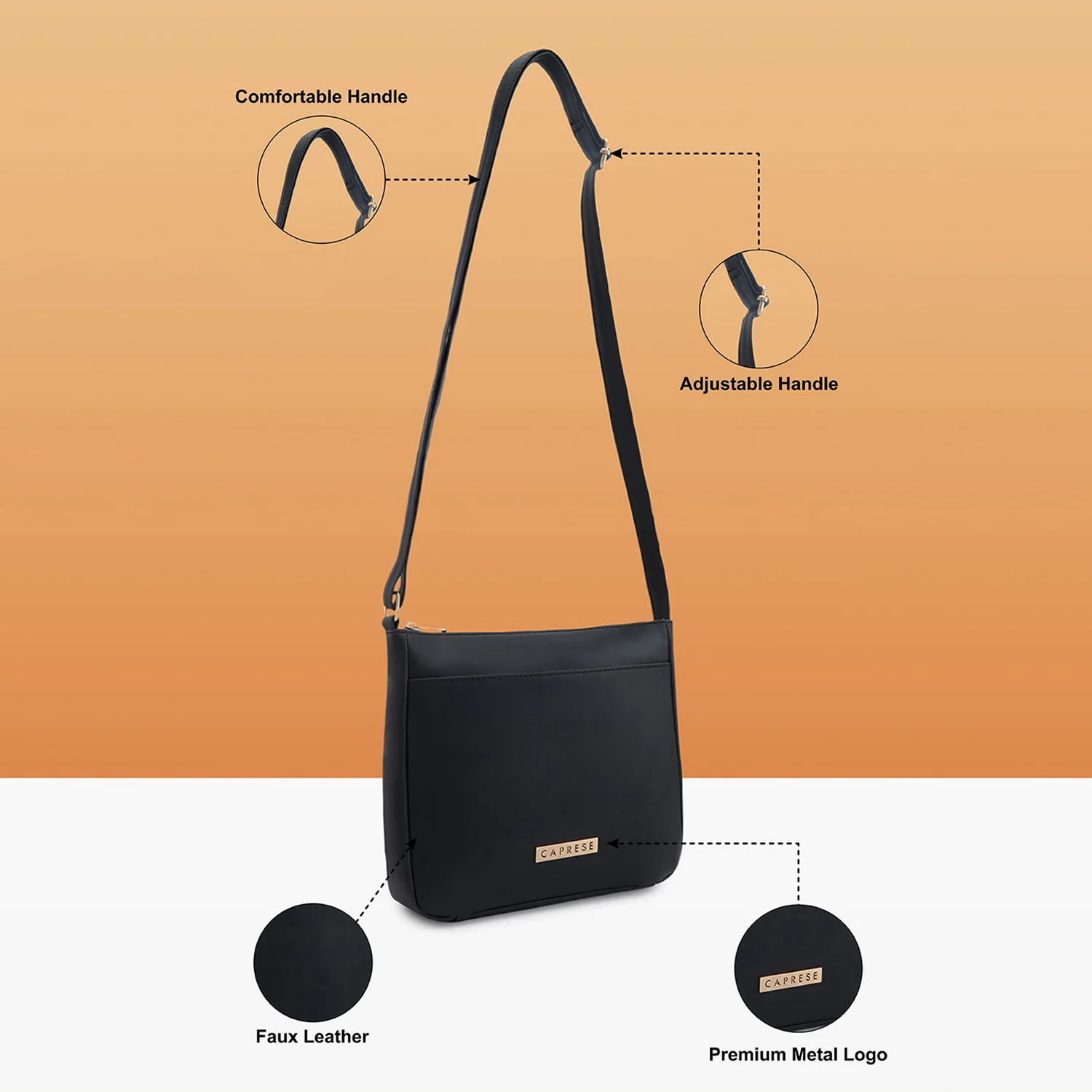 Caprese Rohde Small Black Crossbody Bag - Image 6