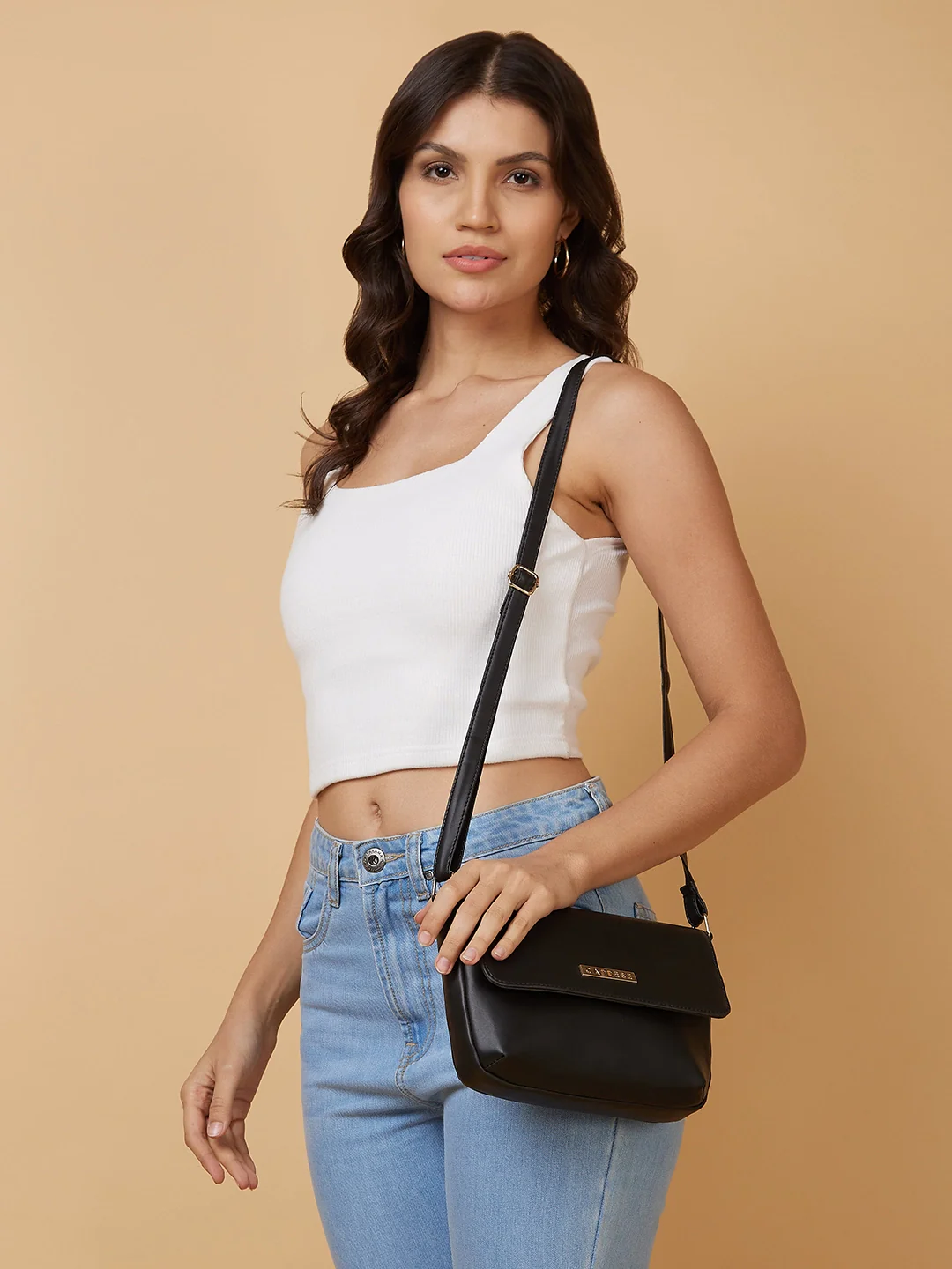 Caprese Rohde Small Black Sling Bag - Image 2