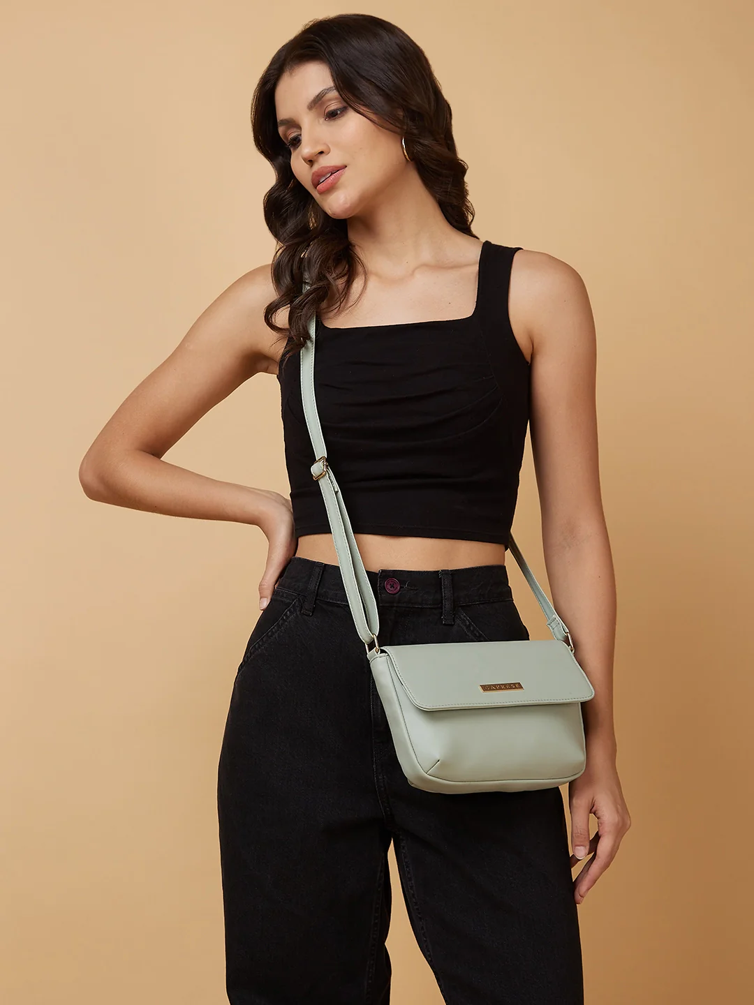 Caprese Rohde Small Green Sling Bag - Image 9