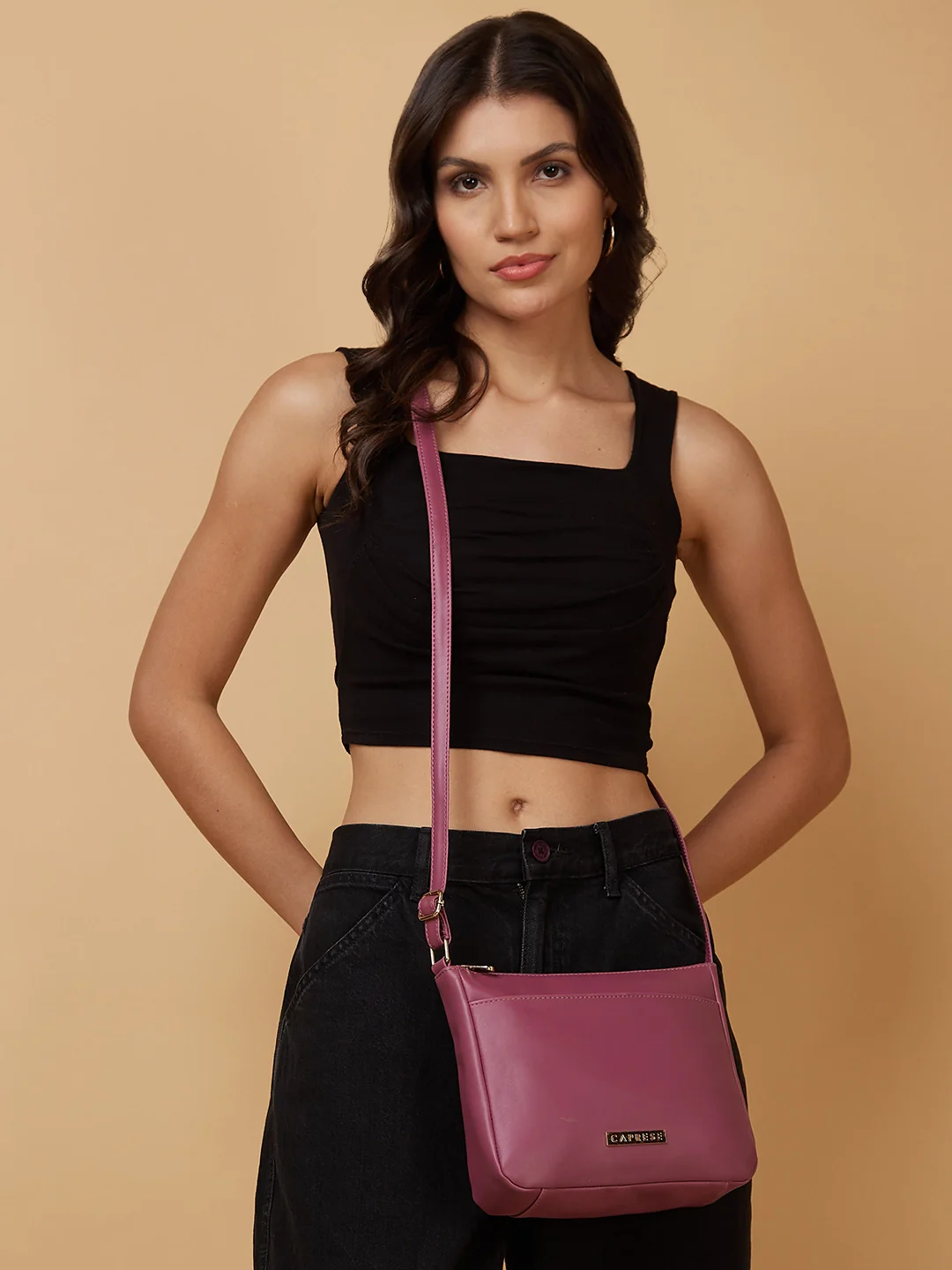 Caprese Rohde Small Pink Crossbody Bag - Image 9